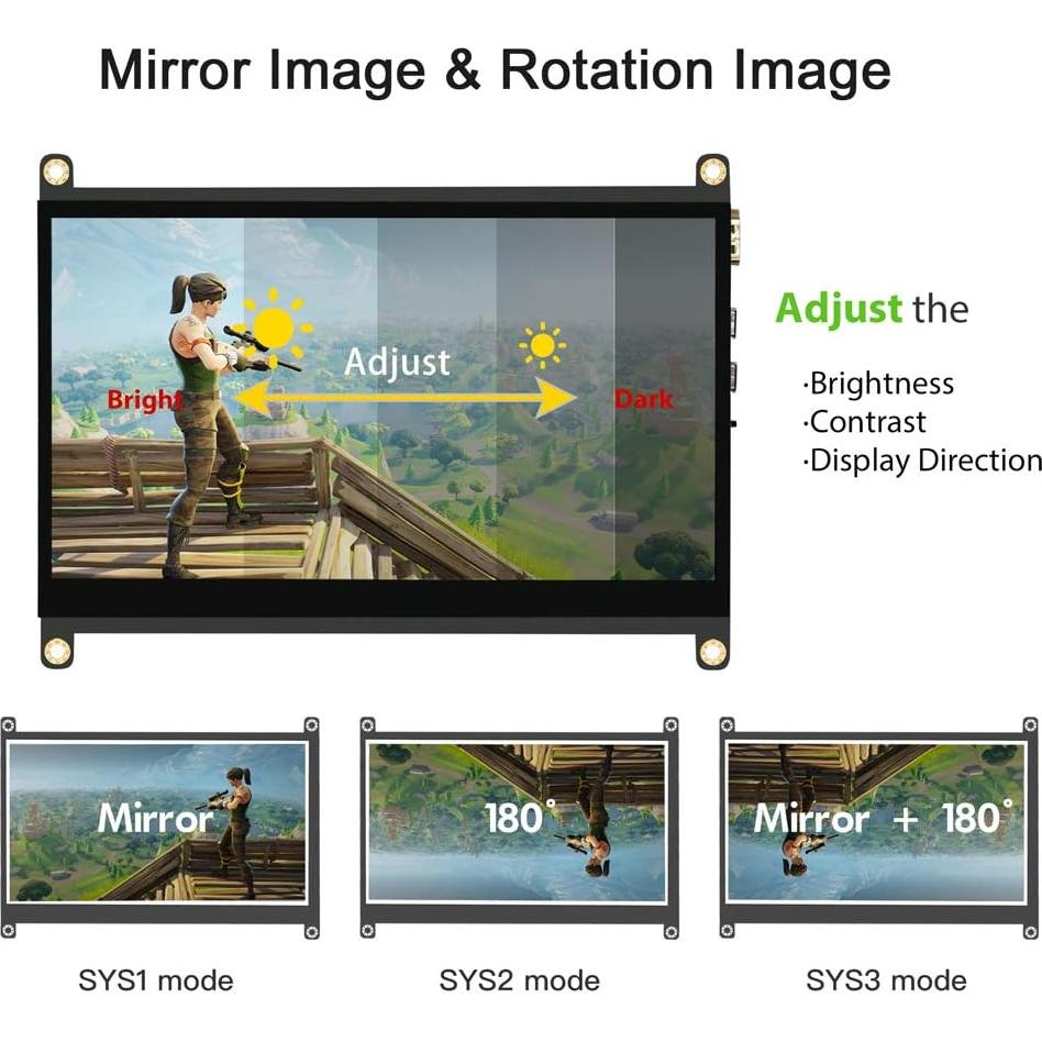 Pantalla Táctil 7" LESOWN LR7-ST IPS 1024x600 HDMI USB