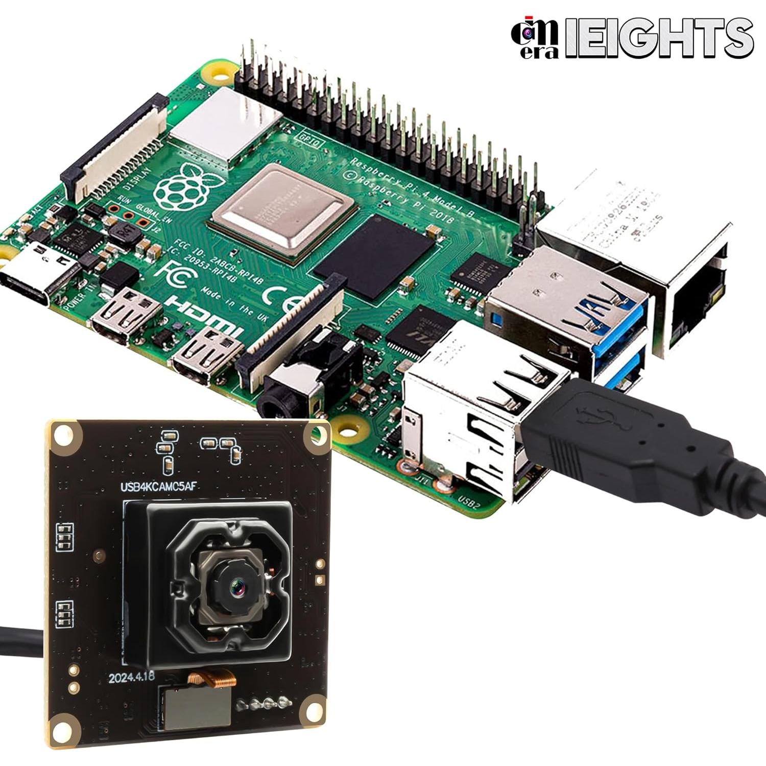 Cámara USB 4K IEights ELP-USB4KCAM05AF-V90, 11MP, Mini