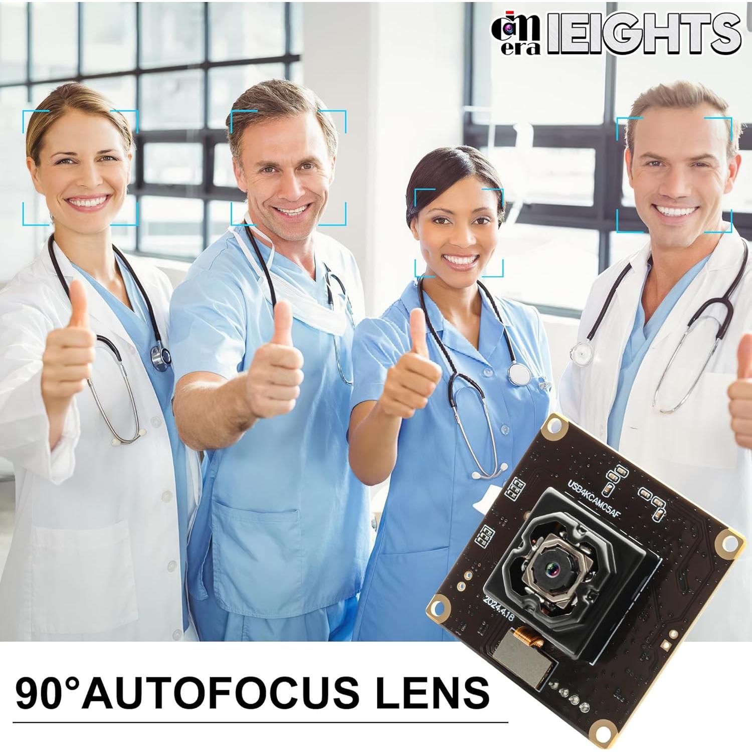 Cámara USB 4K IEights ELP-USB4KCAM05AF-V90, 11MP, Mini