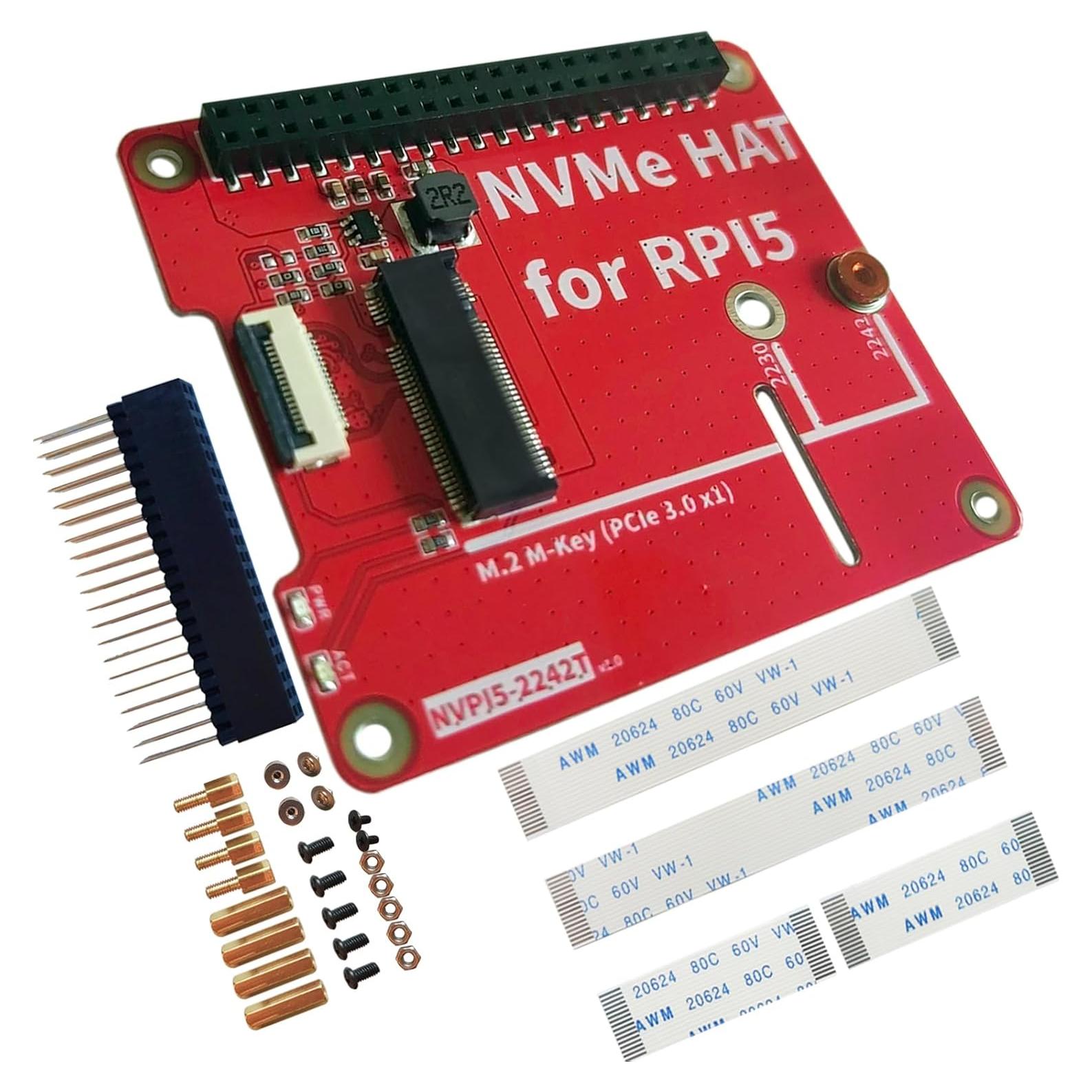 Base NVMe para Raspberry Pi 5 obogom M-Key PCIe a M.2 SSD