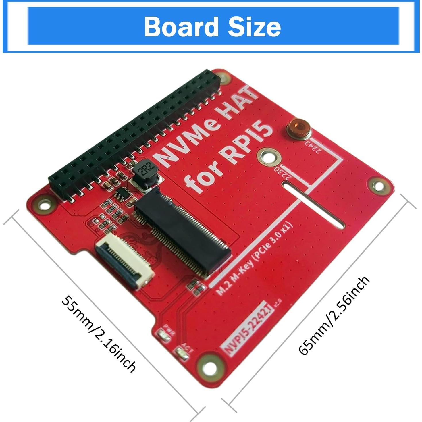 Base NVMe para Raspberry Pi 5 obogom M-Key PCIe a M.2 SSD