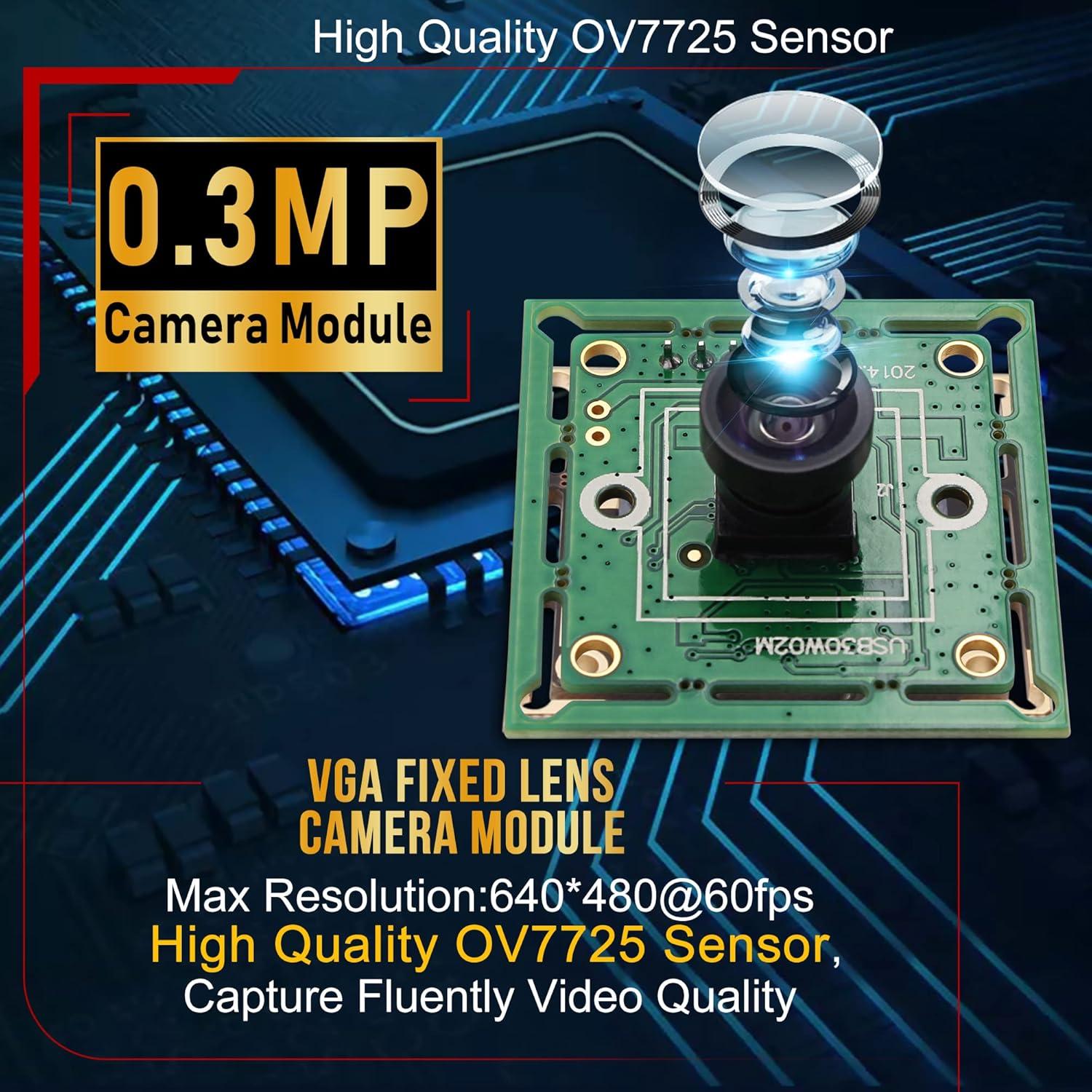 Cámara USB ELP VGA 120° Gran Angular 480P 60fps Mini