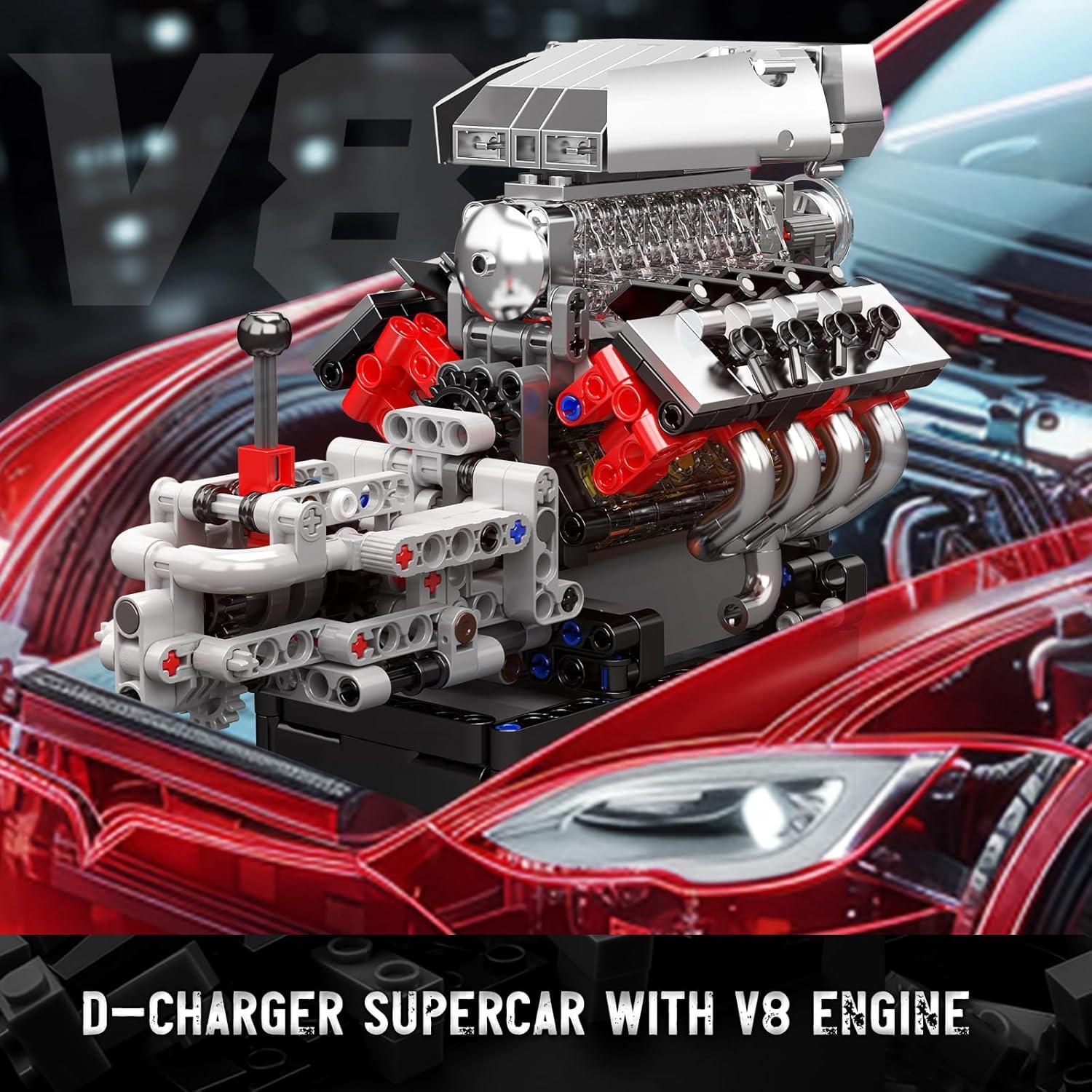 Kit de Motor V8 Mould King 10225 - 855 Piezas STEM para Niños
