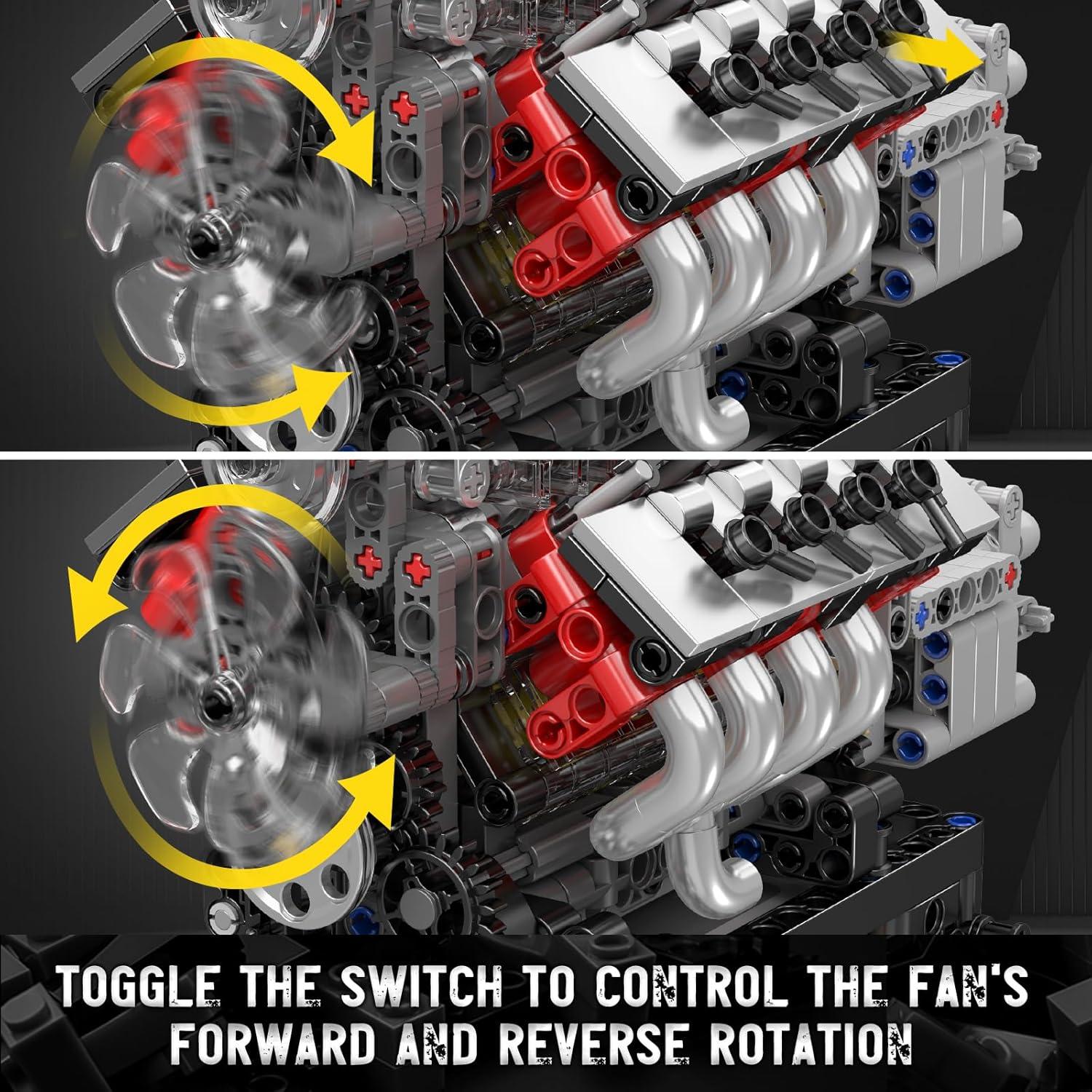 Kit de Motor V8 Mould King 10225 - 855 Piezas STEM para Niños
