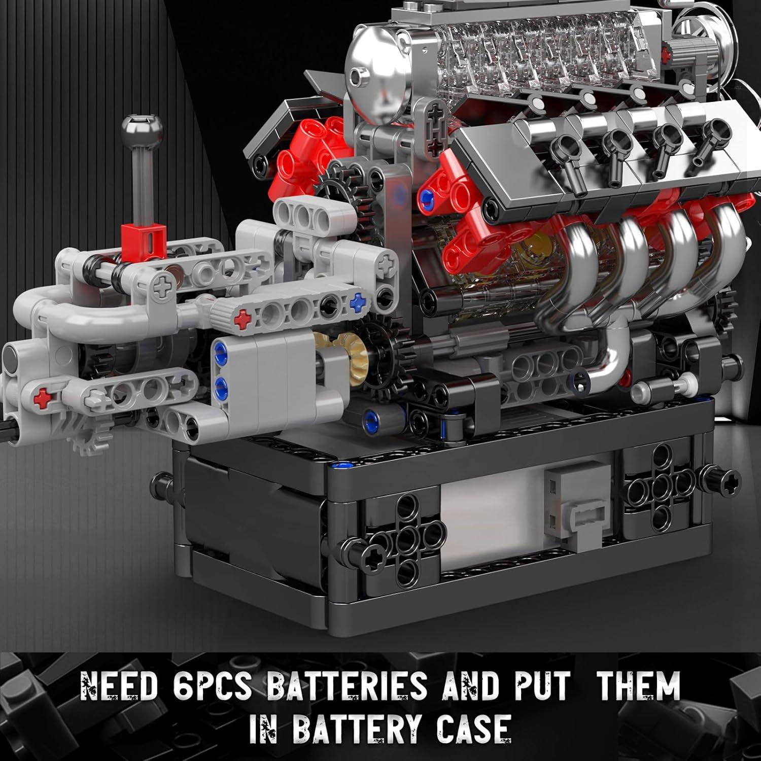 Kit de Motor V8 Mould King 10225 - 855 Piezas STEM para Niños