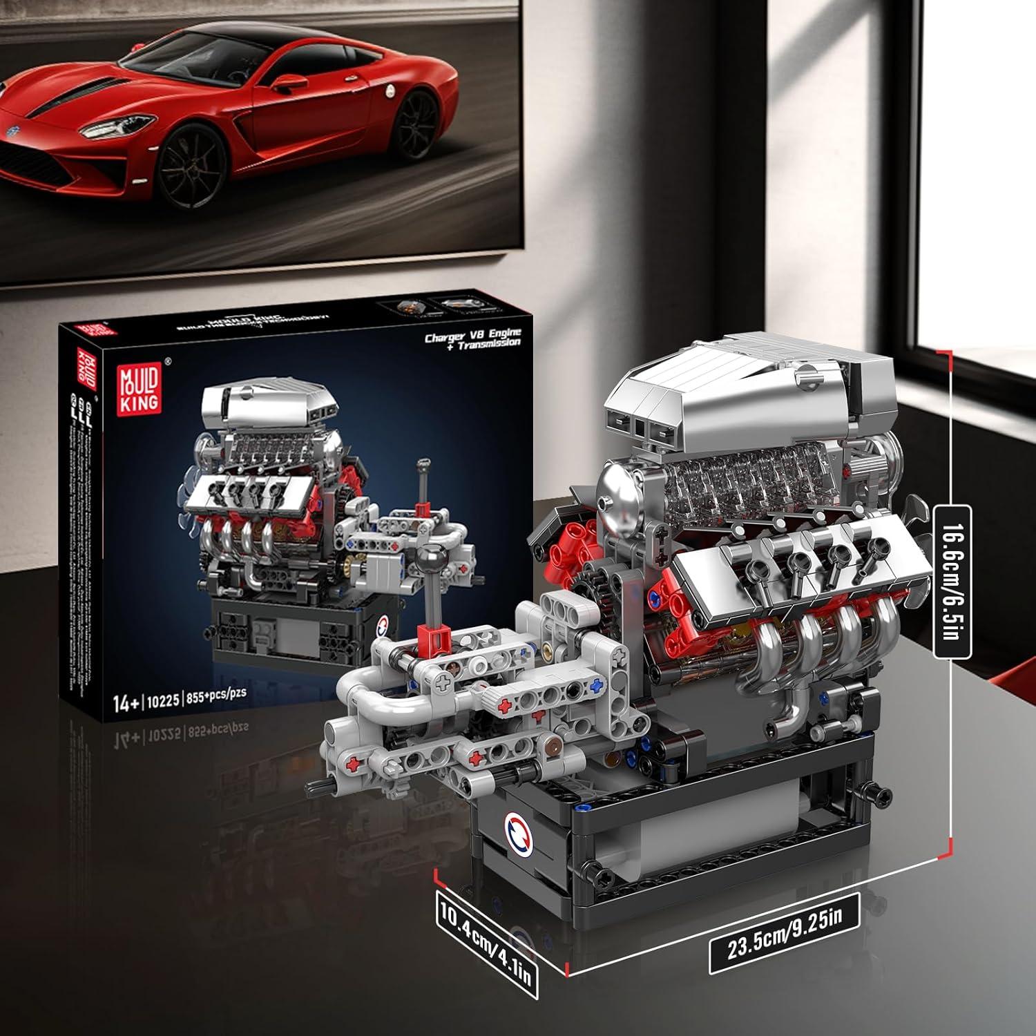 Kit de Motor V8 Mould King 10225 - 855 Piezas STEM para Niños