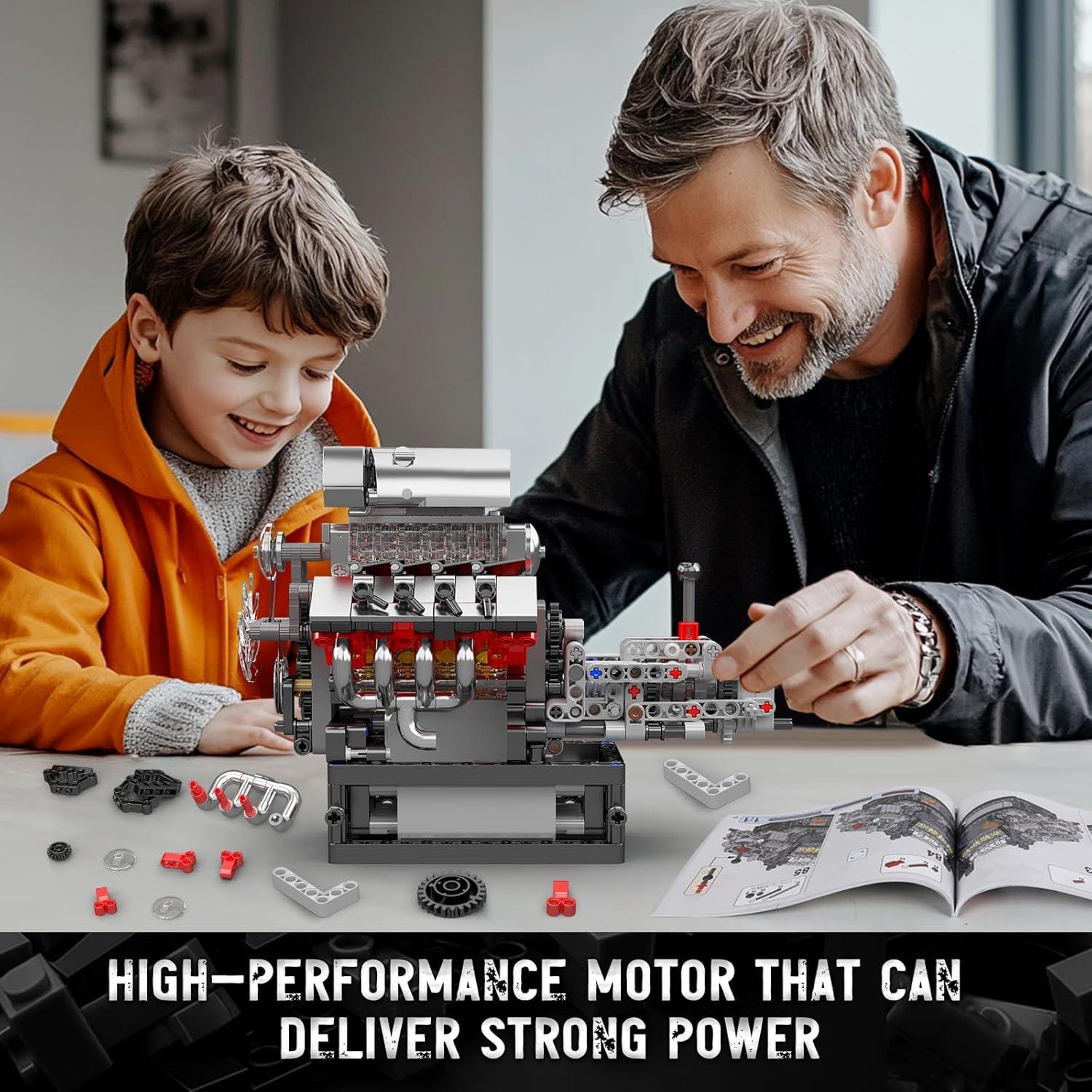 Kit de Motor V8 Mould King 10225 - 855 Piezas STEM para Niños