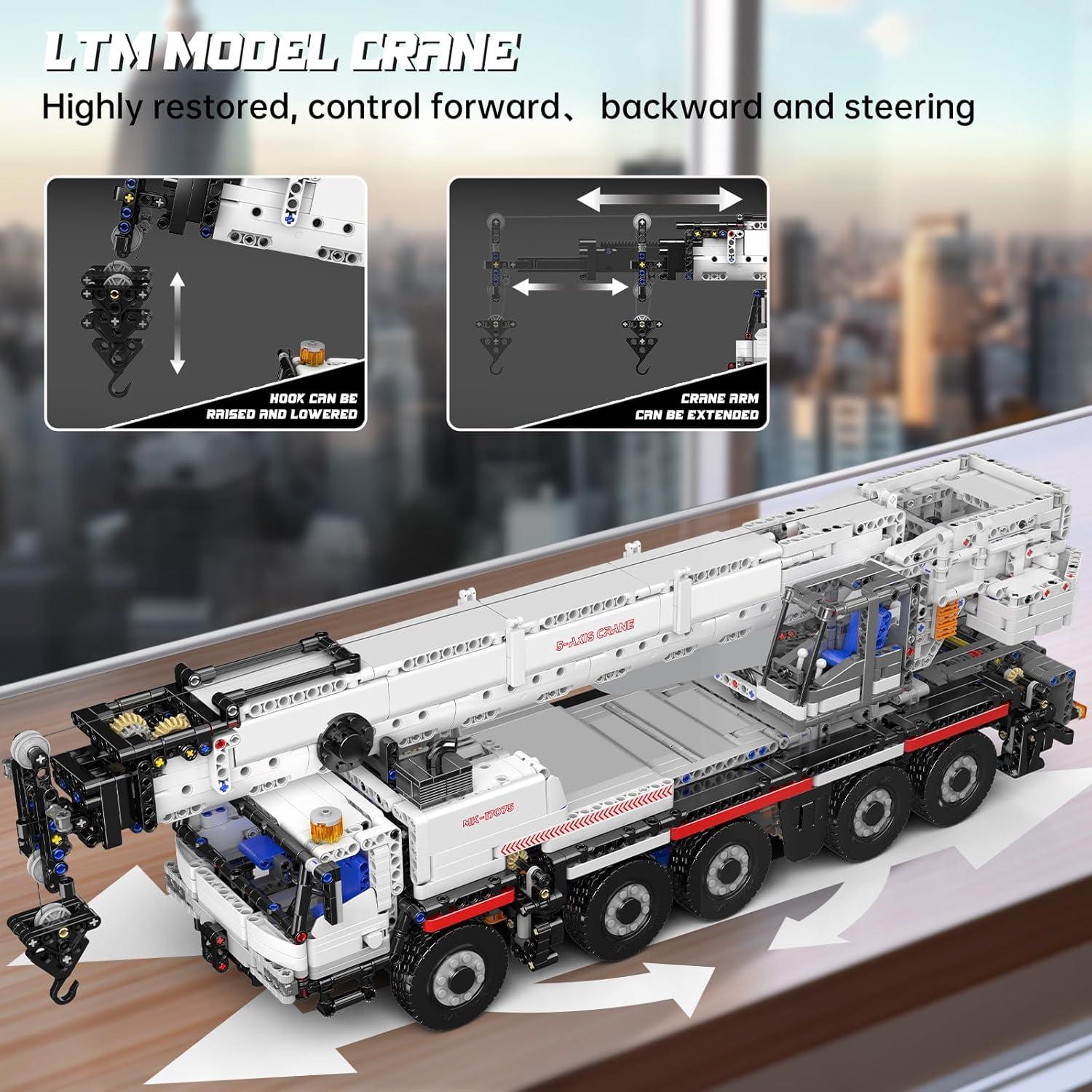 Grúa Mould King 17075 LTM 1110 Control Remoto 3248 Piezas