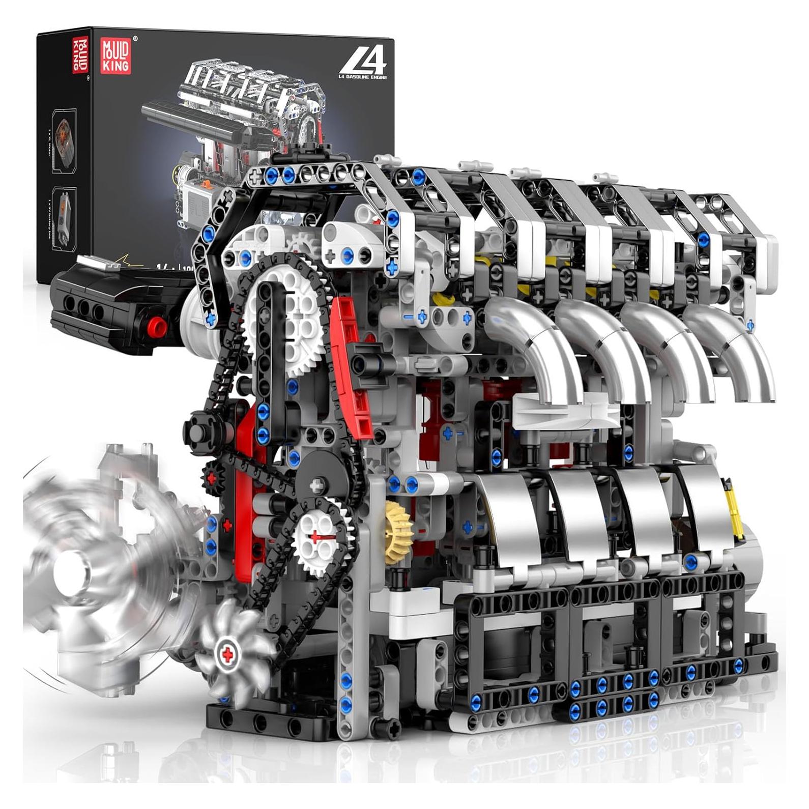 Kit de Modelo de Motor Mould King L4 - 1897 Piezas STEM