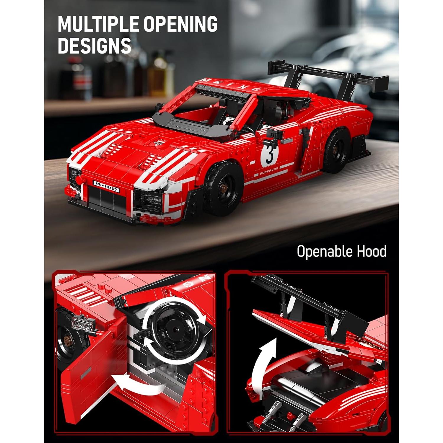 Mould King 935 Conjunto de Construcción Supercoche 1717 Piezas