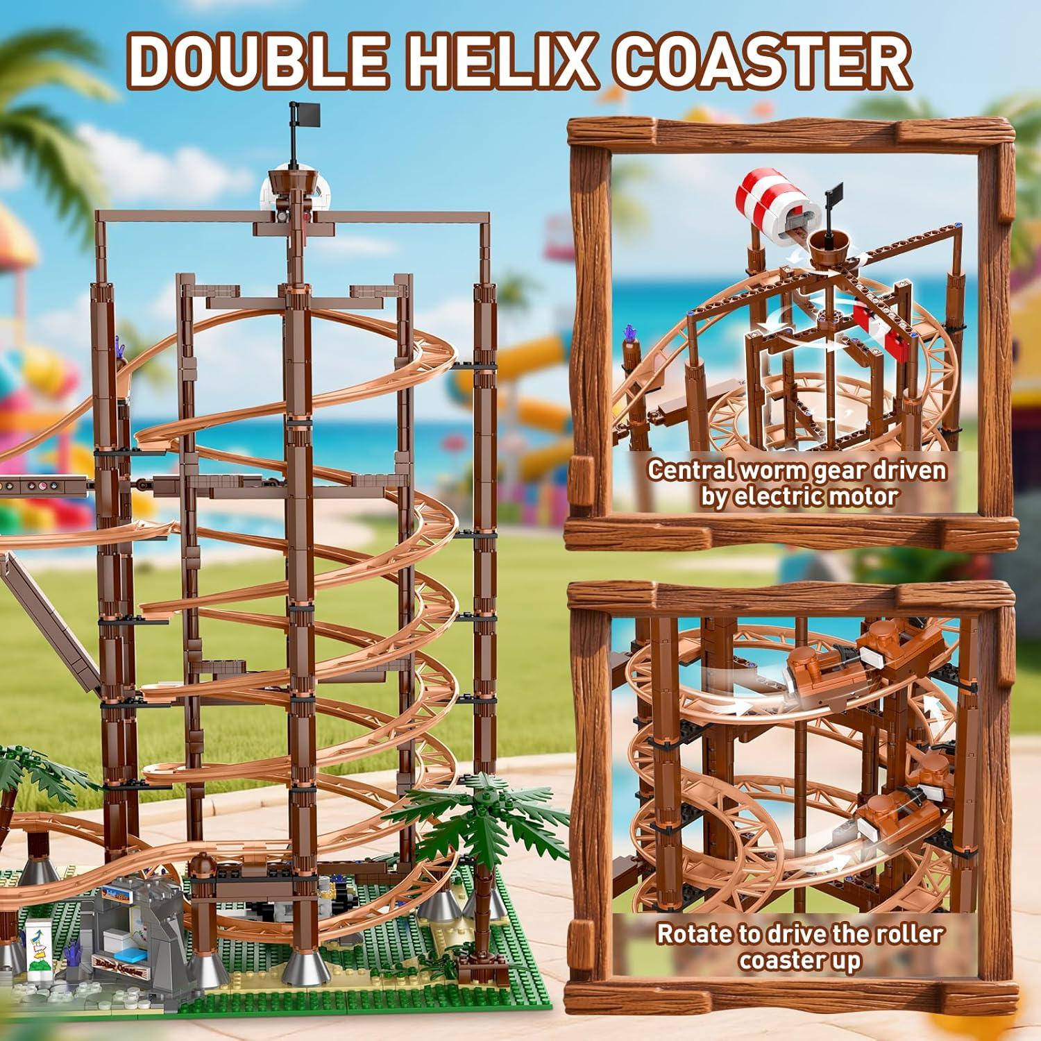 Set de Construcción Mould King 11013 Montaña Rusa y Barco Pirata 2174 Piezas