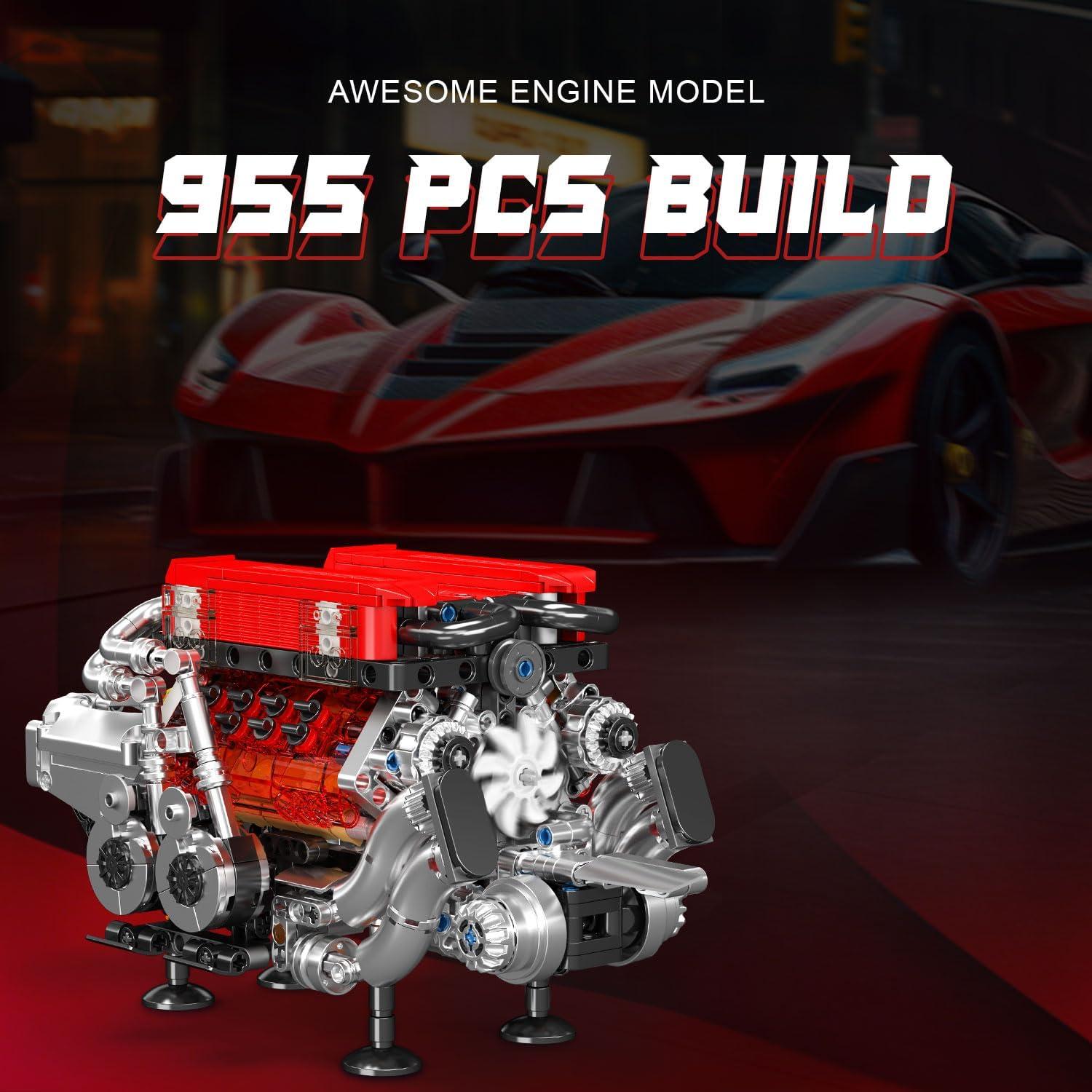 Kit de Construcción Mould King 10163 Motor W16 - 955 Piezas