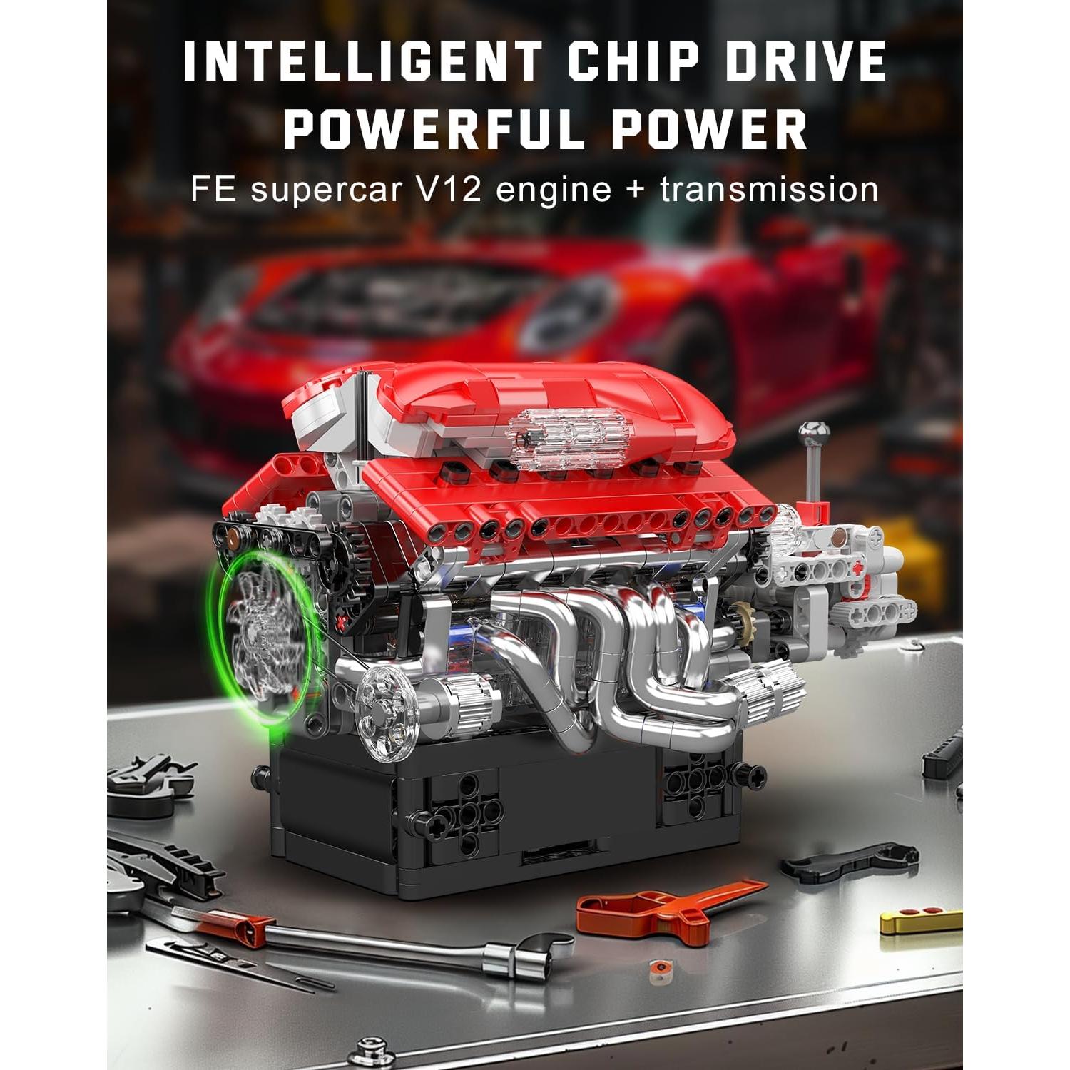 Kit de Modelo Motor V12 Mould King 10226 - 863 Piezas