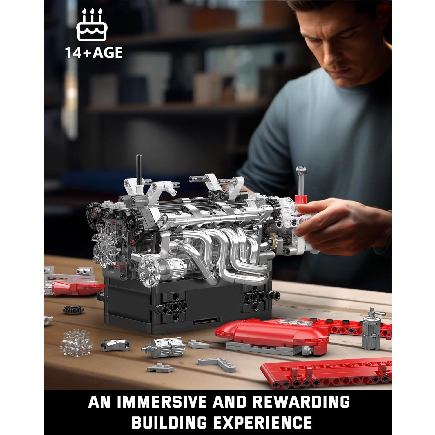 Kit de Modelo Motor V12 Mould King 10226 - 863 Piezas