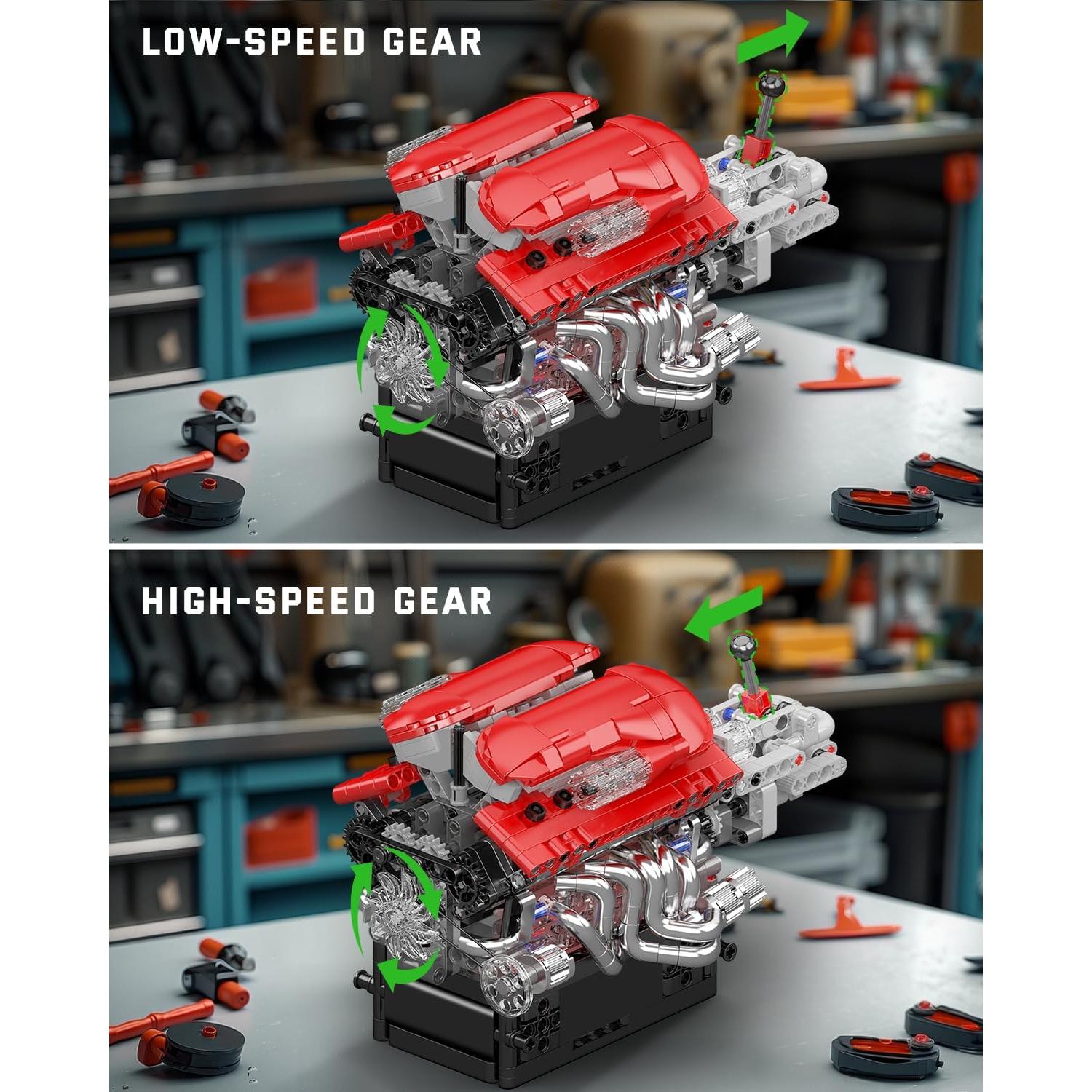 Kit de Modelo Motor V12 Mould King 10226 - 863 Piezas