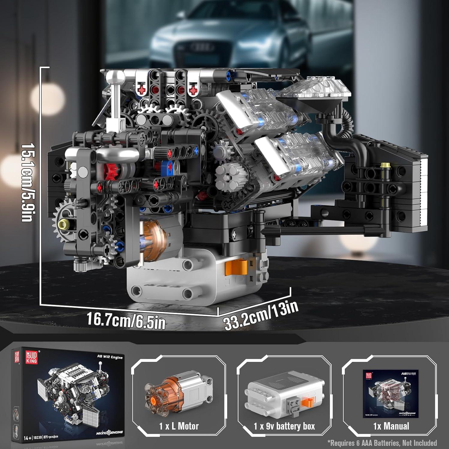 Mould King 10230 Conjunto de Bloques Motor W12 871 Piezas