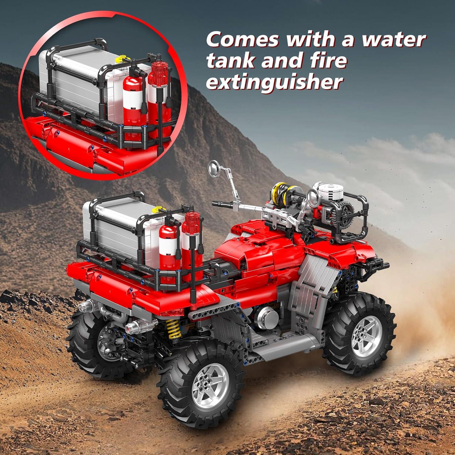 Mould King 23003 Motocicleta de Rescate 2100 Piezas Control Remoto