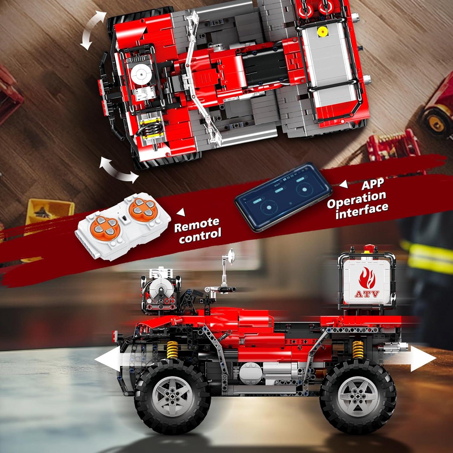 Mould King 23003 Motocicleta de Rescate 2100 Piezas Control Remoto