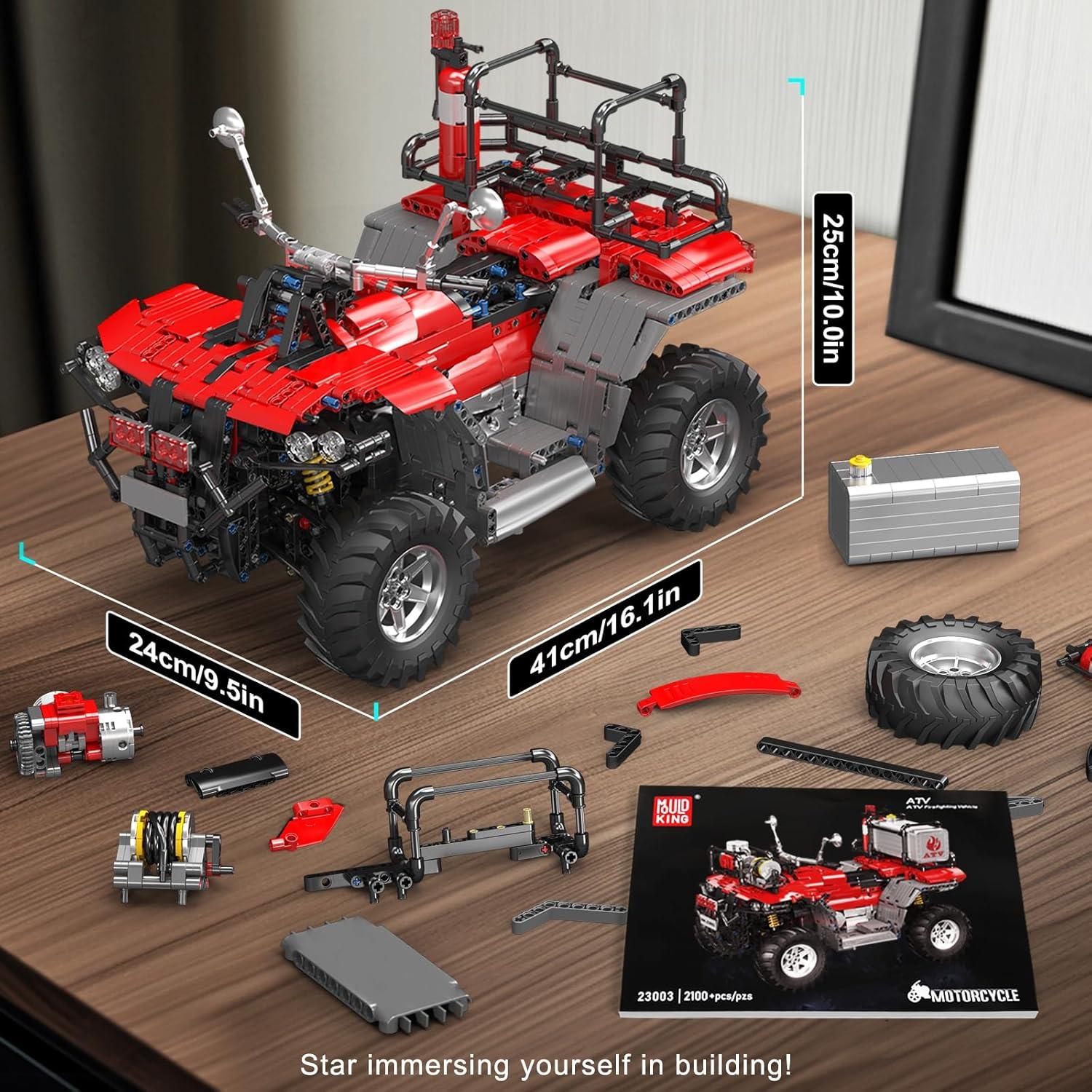 Mould King 23003 Motocicleta de Rescate 2100 Piezas Control Remoto