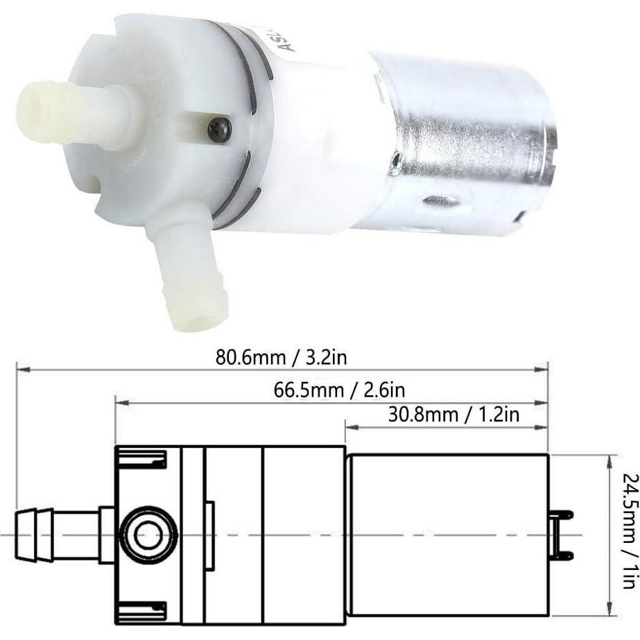 Mini Bomba Micro DC Yosoo 12V Acero Inoxidable 1.1-1.3L/min