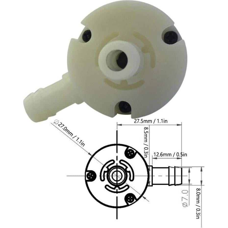 Mini Bomba Micro DC Yosoo 12V Acero Inoxidable 1.1-1.3L/min