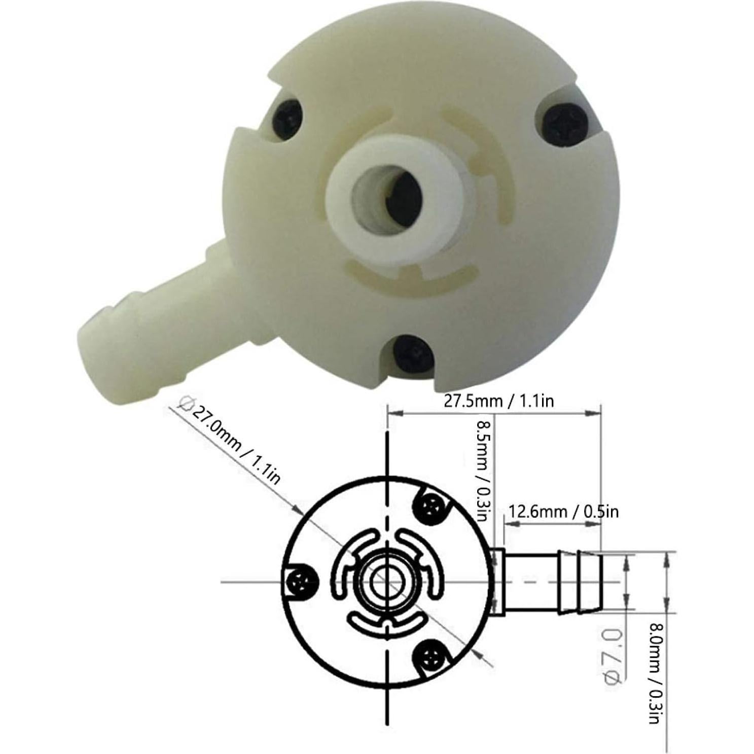 Mini Bomba Sumergible Fafeicy Acero Inoxidable 12V 1.1L/min