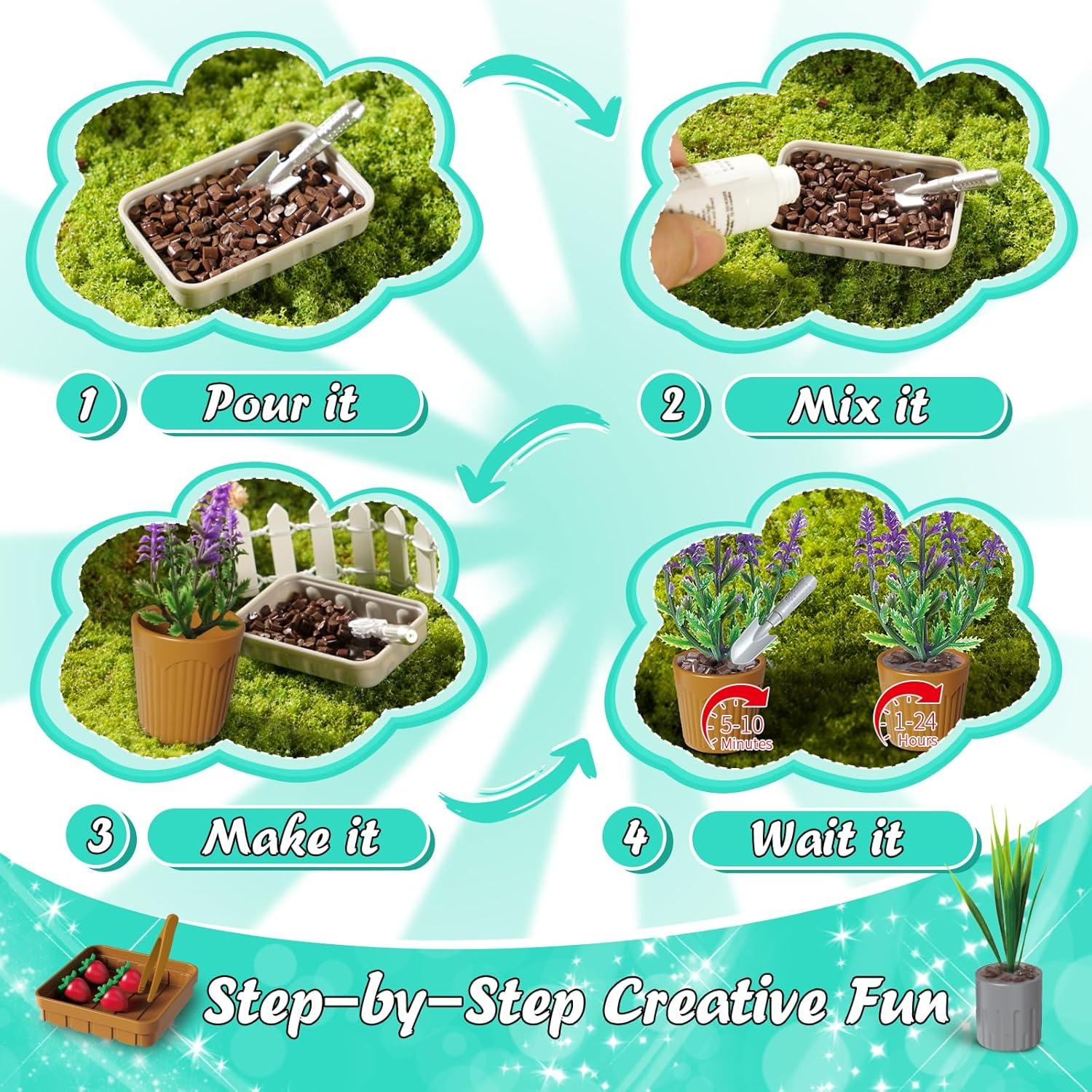 Kit de Jardín Miniatura Hazlo Botánicos LSCLCIN - 70 Piezas