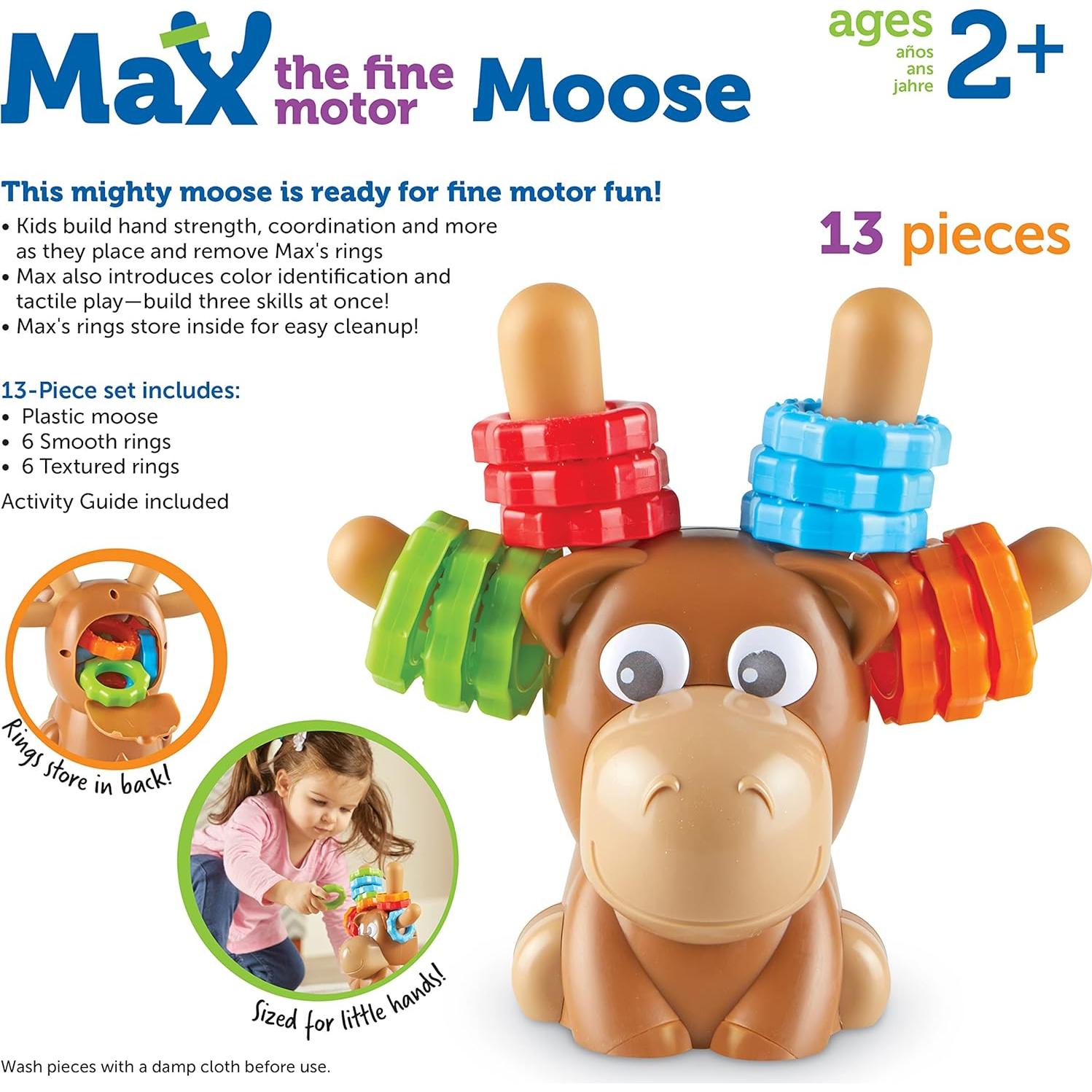 Juguete de Motricidad Fina Learning Resources Max el Alce - 13 Piezas