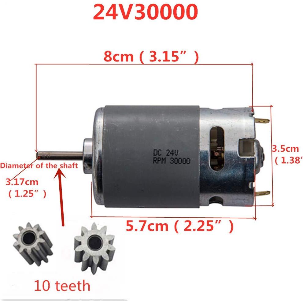 Motor Eléctrico 24V 30000RPM Weelye para Juguetes 2 Pcs