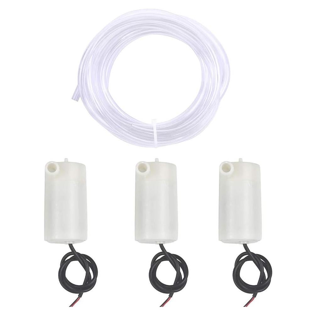 3 Mini Bombas de Agua Sumergibles WayinTop 3V 5V + Tubo 3M