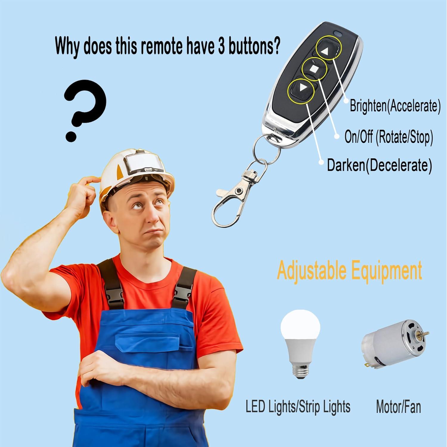 Interruptor Remoto Inalámbrico RPTCOTU DC Mini 12V 3A