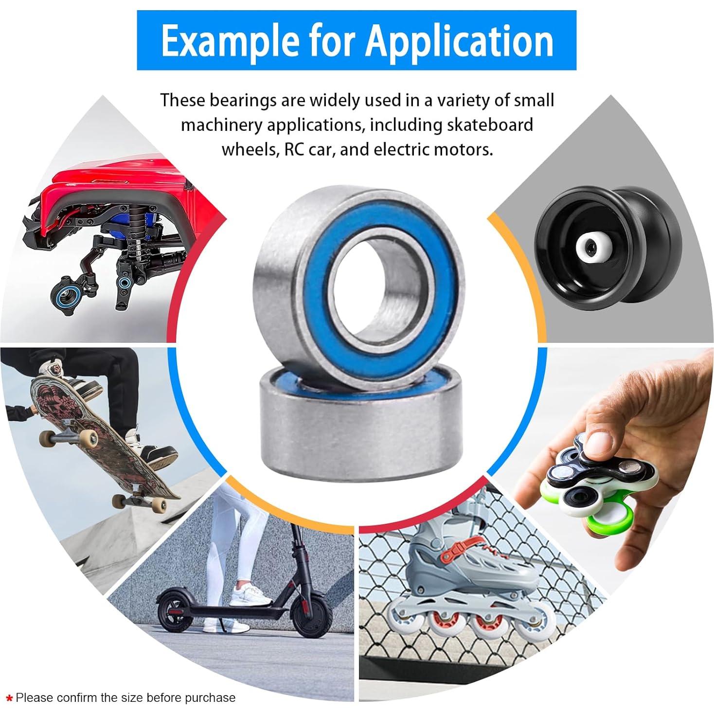 10 Rodamientos de Bolas MR63-2RS Doble Sellado 3x6x2.5mm CrazyHobby