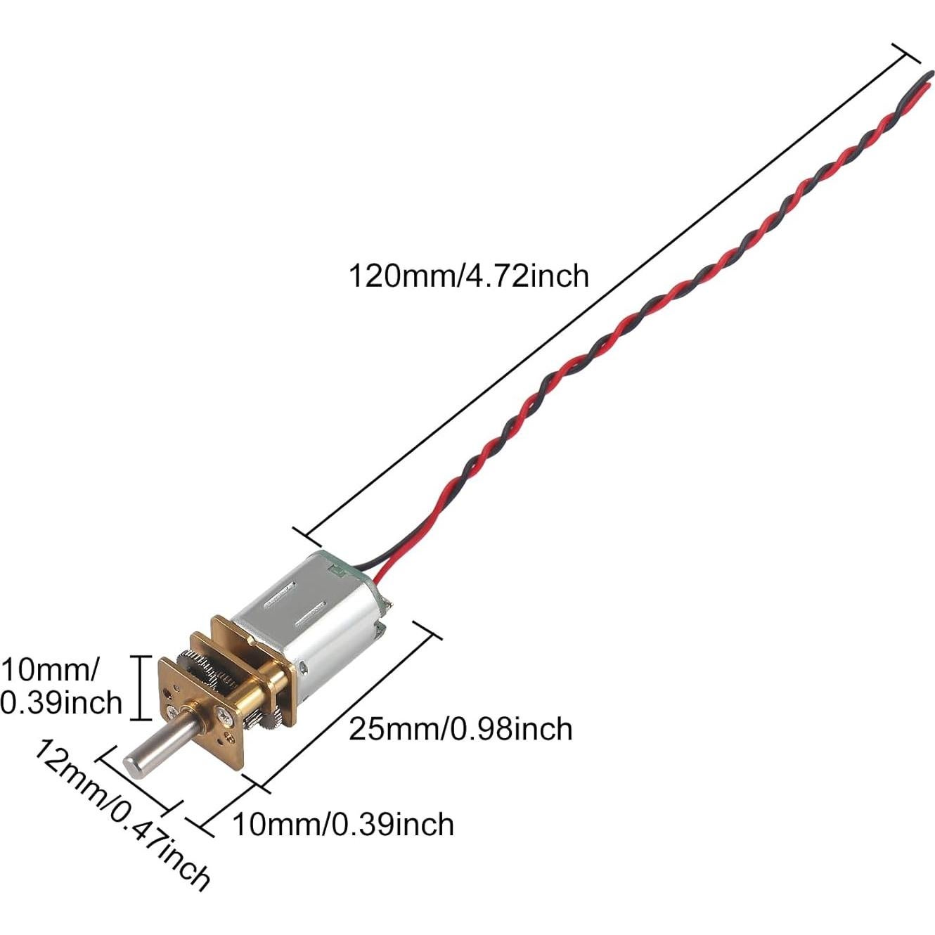 Motor de Engranaje N20 DIANN 3V-6V 10pcs para Robot DIY