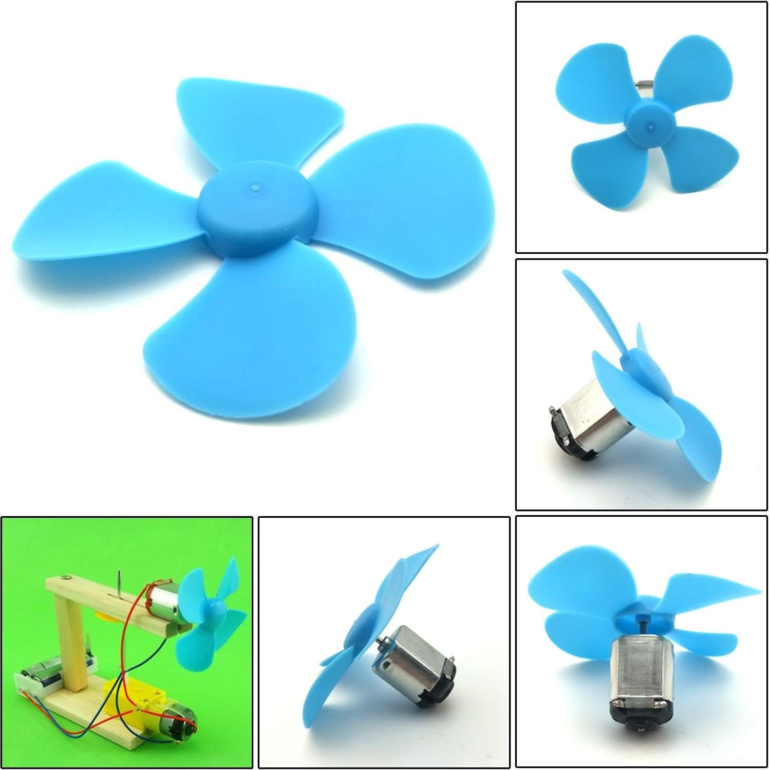 Hélices de Motor DC EUDAX 80mm 4 Aspas 32PCS Rojo y Azul