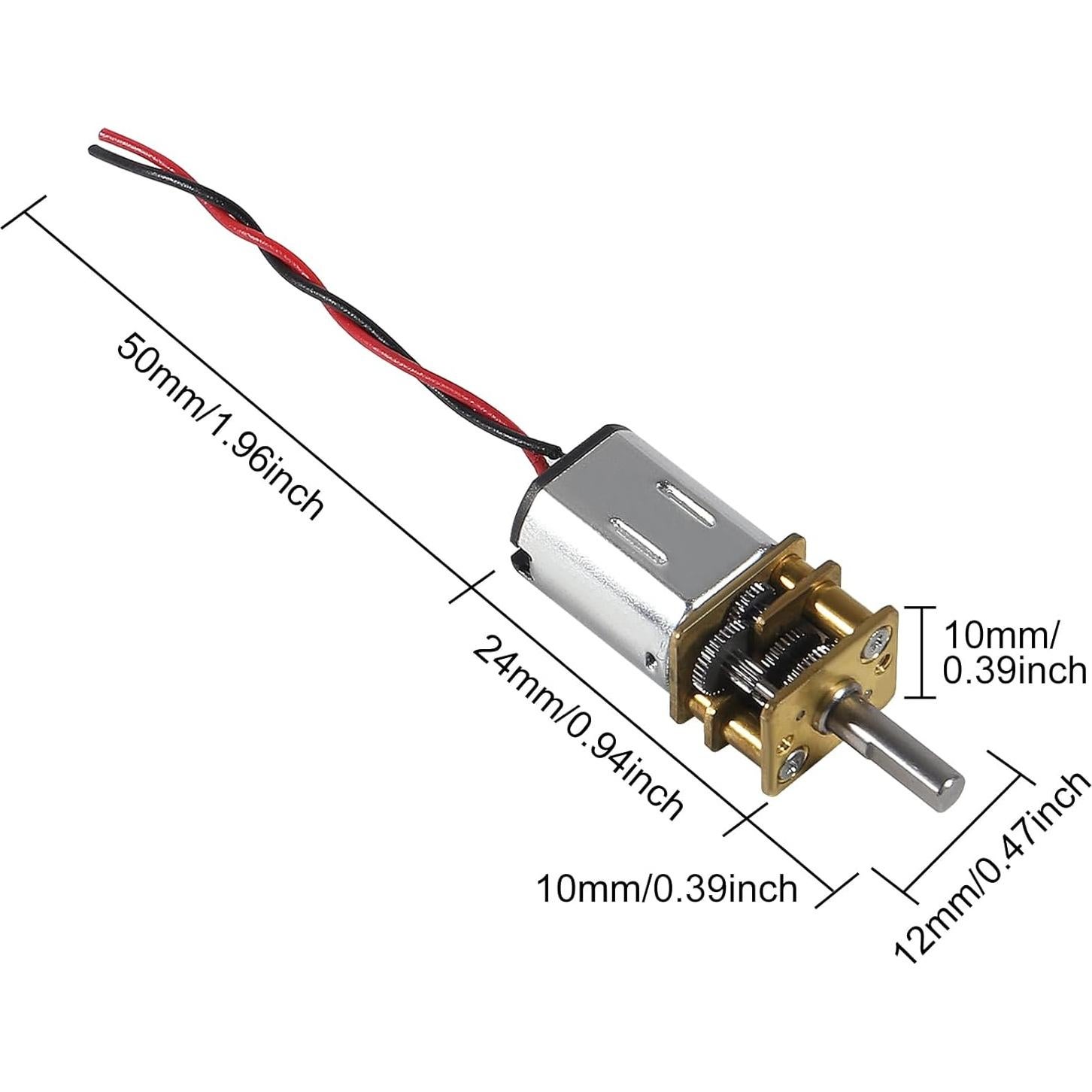 4 Motores de Engranaje Mini DC N20 3V-6V Metal para Robot DIY