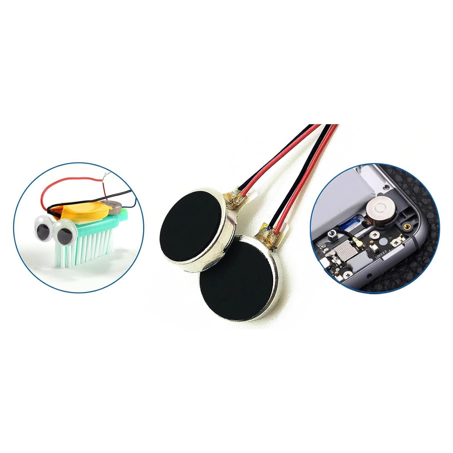 40 Motores de Vibración DC 3V Zard 12000RPM Cable 5cm