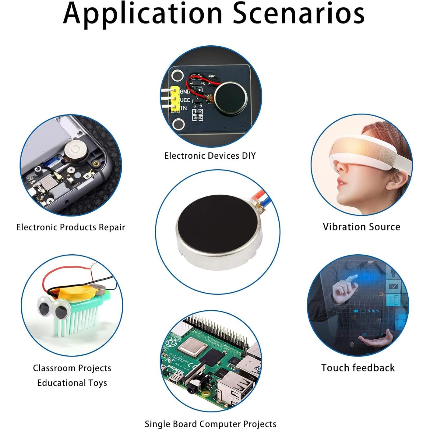 40 Motores de Vibración DC 3V Zard 12000RPM Cable 5cm