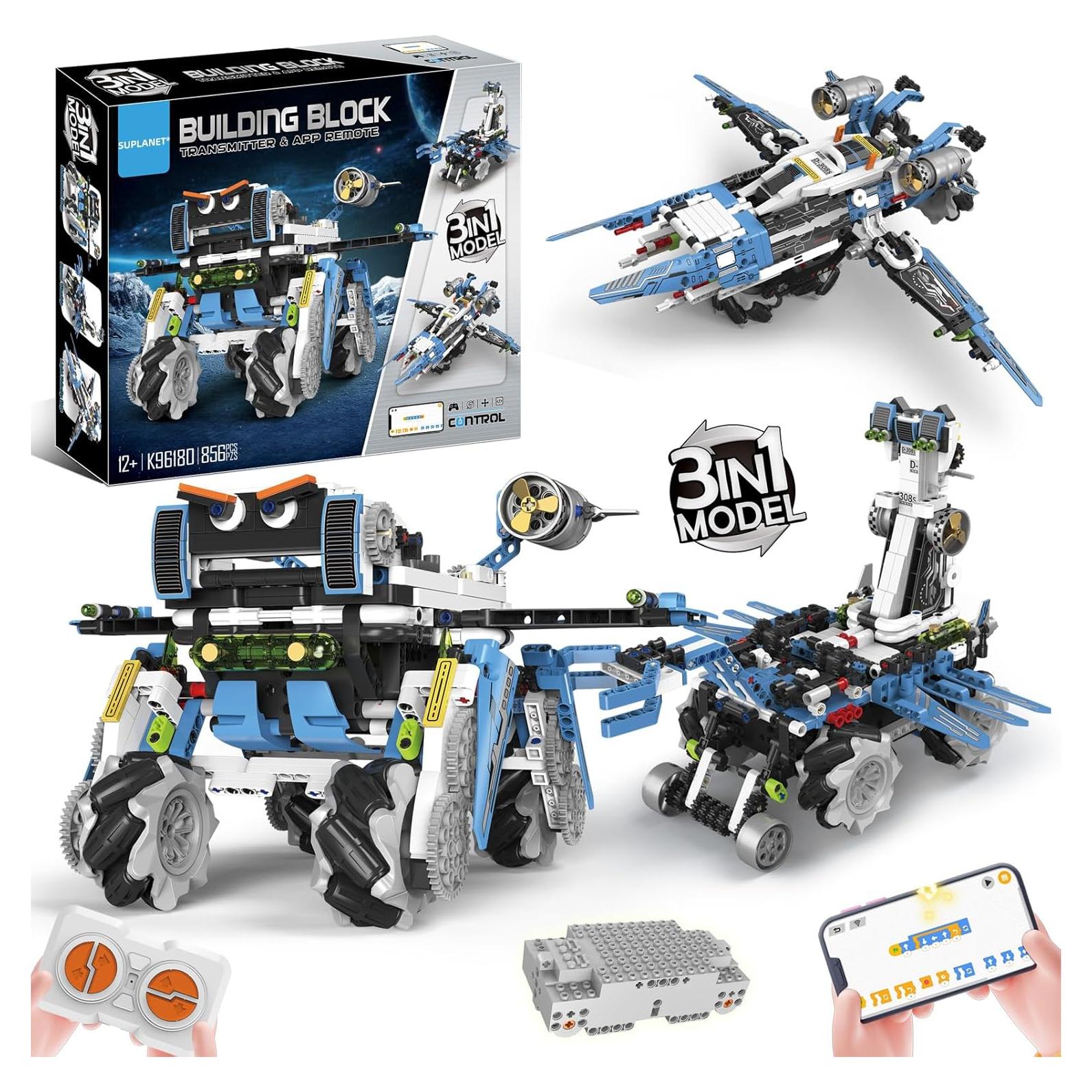 Kit de Robótica Programable 3 en 1 Suplanet - Juguete STEM 856 Piezas