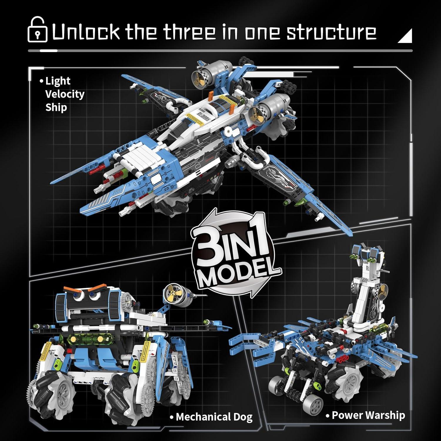 Kit de Robótica Programable 3 en 1 Suplanet - Juguete STEM 856 Piezas