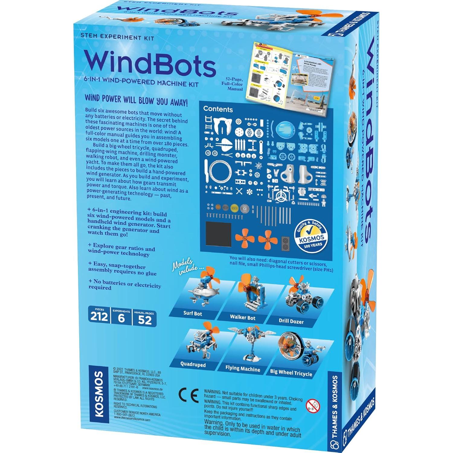 Kit de Ingeniería STEM WindBots 6-en-1 Thames & Kosmos
