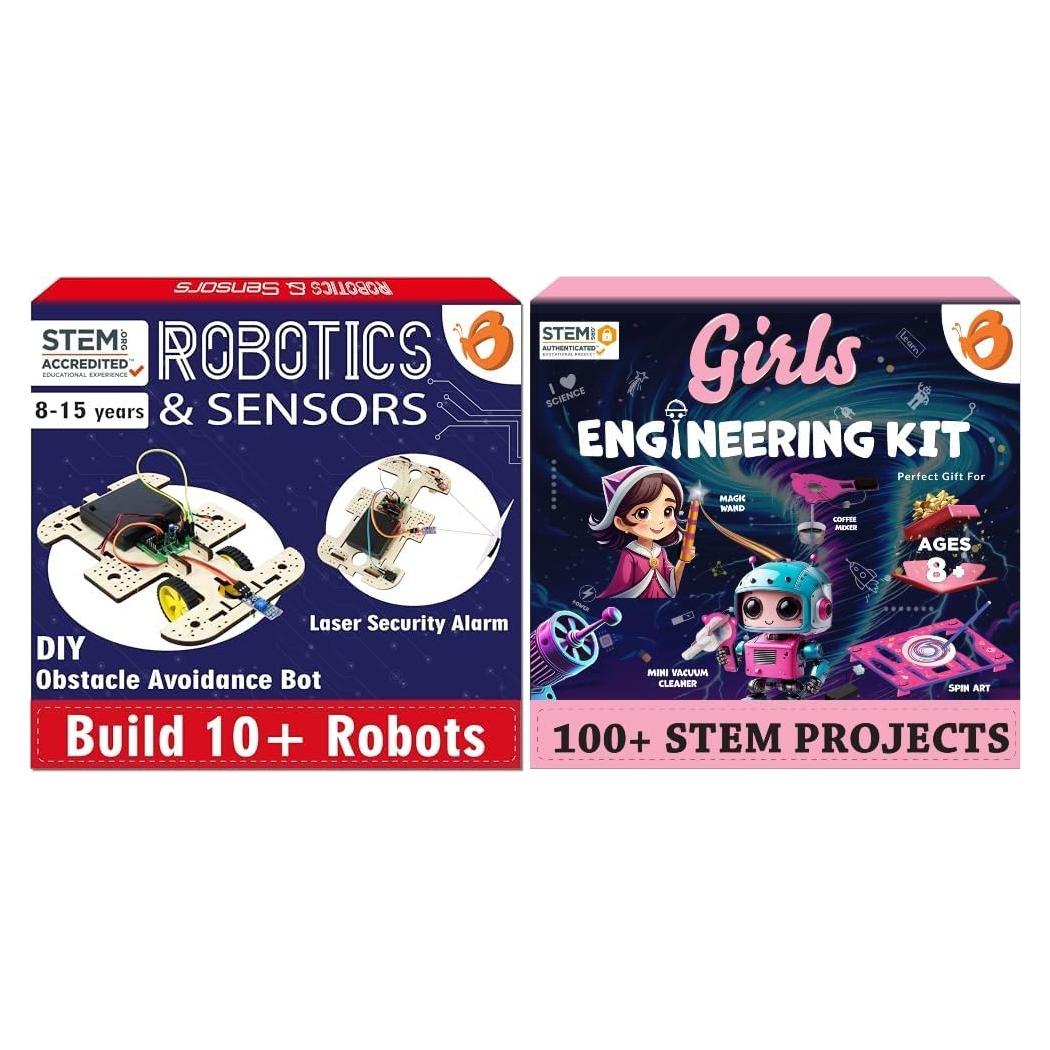 Kit de Robótica STEM ButterflyEdufields 10 en 1 para Niños 8-12 Años