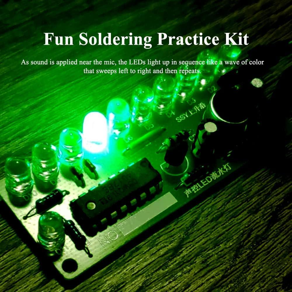 Kit de Práctica de Soldadura ISolderStore CD4017 con 10 LEDs