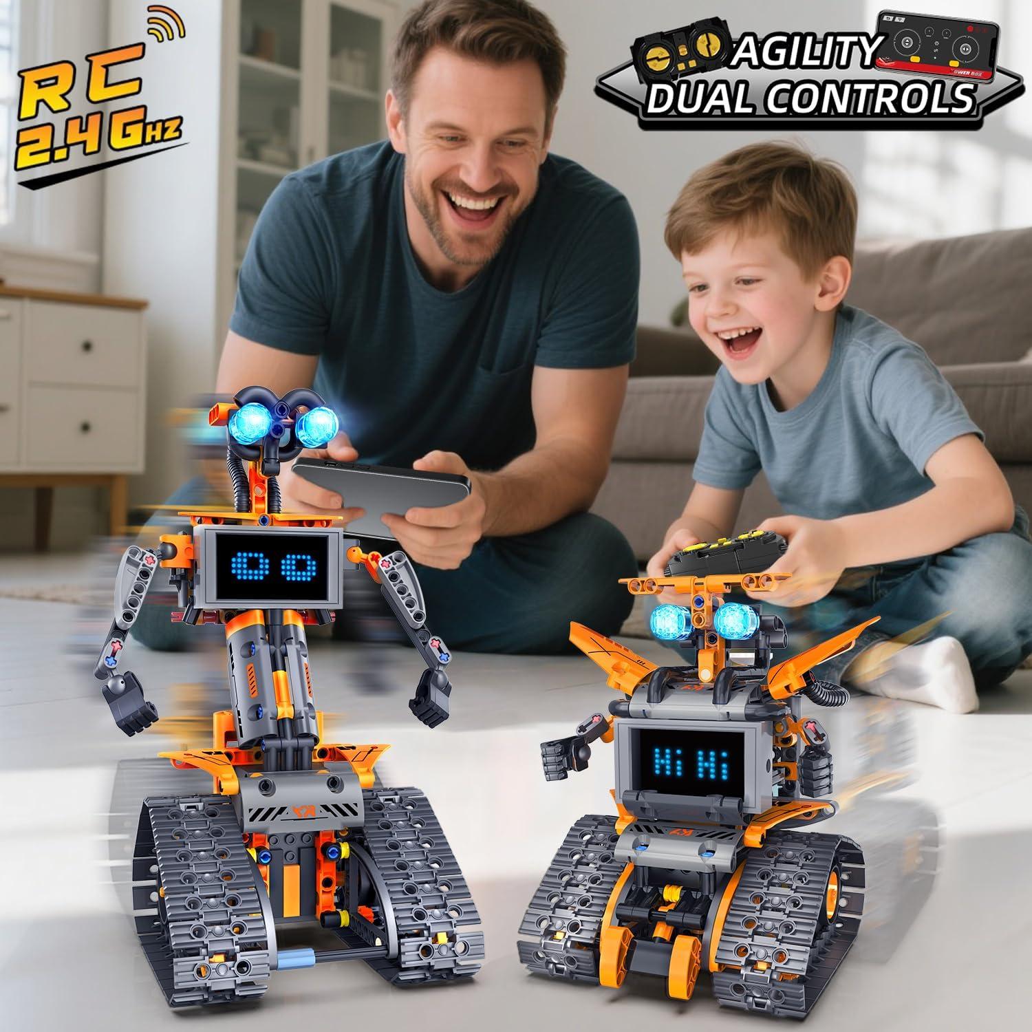 Set de Robots 5-en-1 HOGOKIDS con LED y Control Remoto