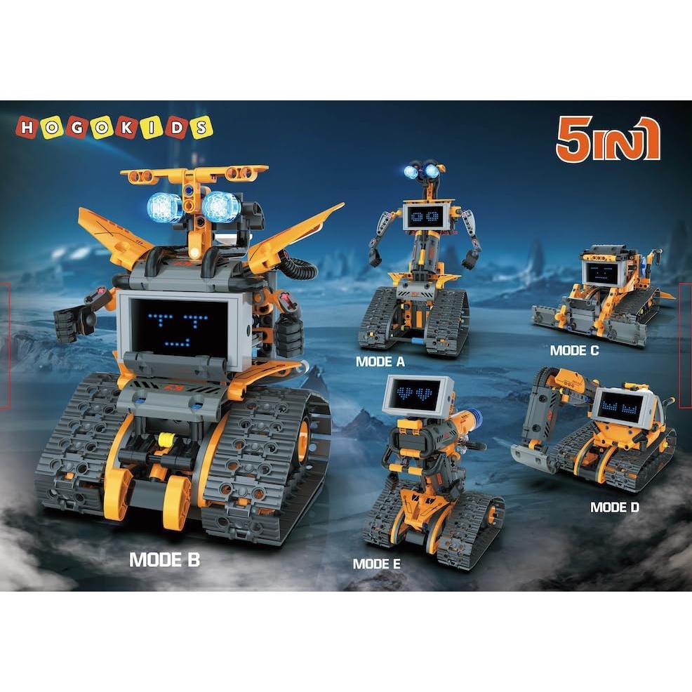 Set de Robots 5-en-1 HOGOKIDS con LED y Control Remoto