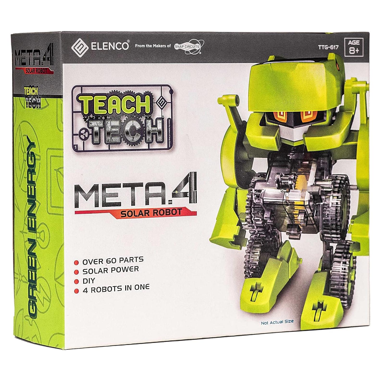 Robot Transformador Solar Meta.4 Elenco 4 en 1 para Niños 8+