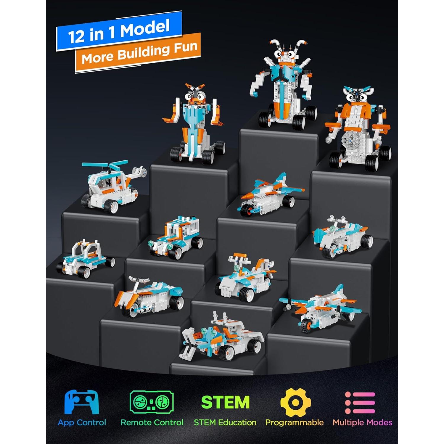 Kit de Construcción de Robots STEM Shantou 12 en 1 para Niños