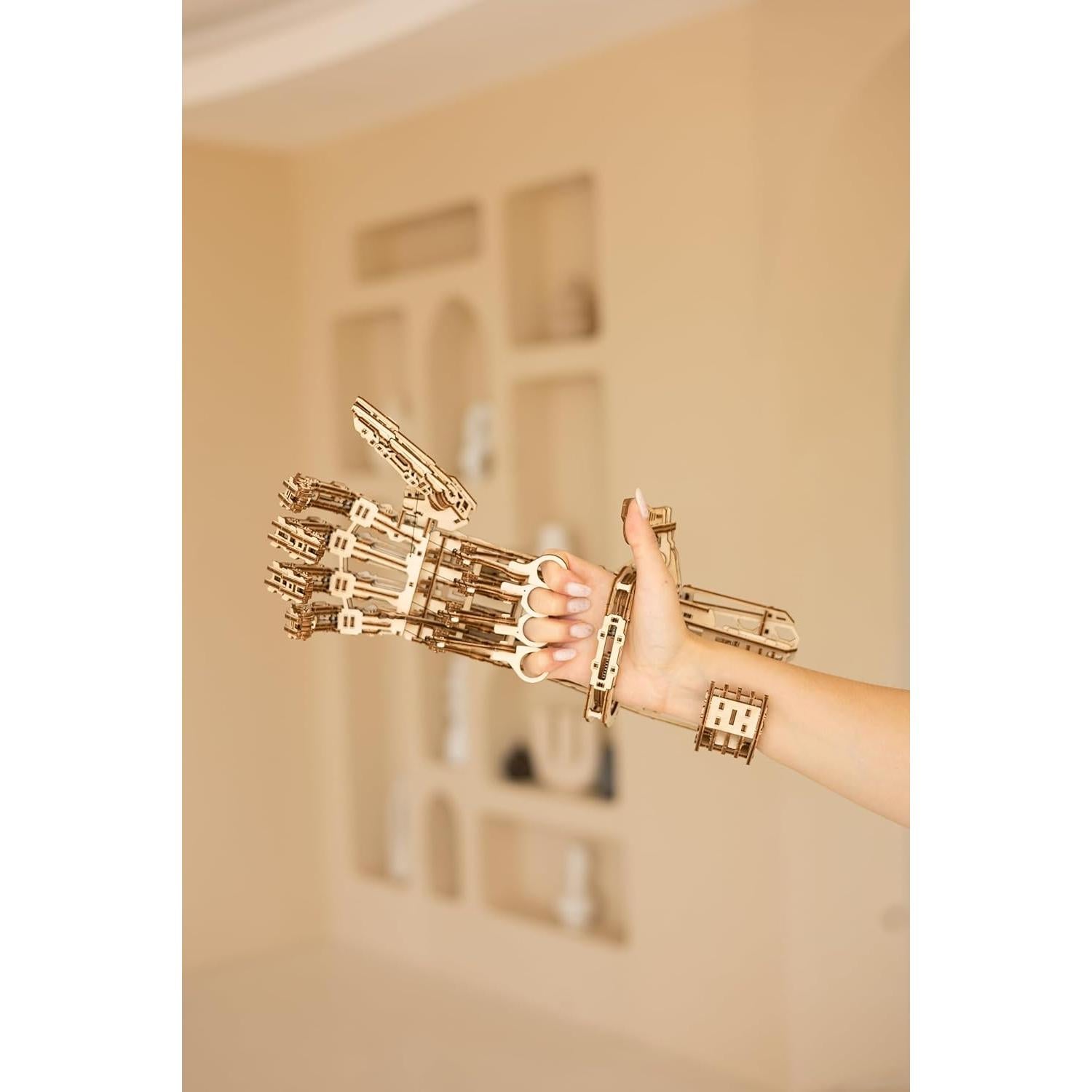 Mano Robótica DIY Wood Trick - Rompecabezas 3D de Madera