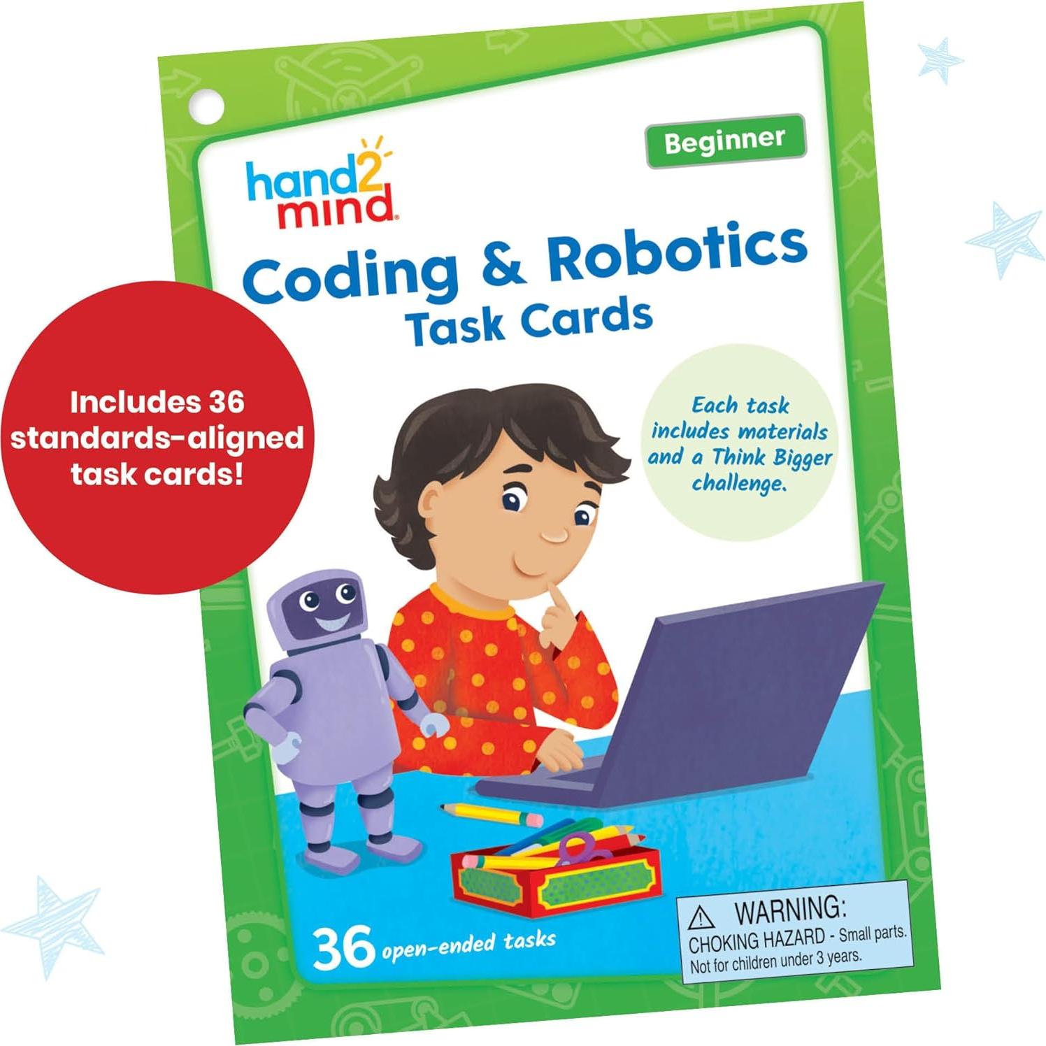 Tarjetas de Tarea de Codificación y Robótica hand2mind - 36 Tarjetas para Niños de 5 Años