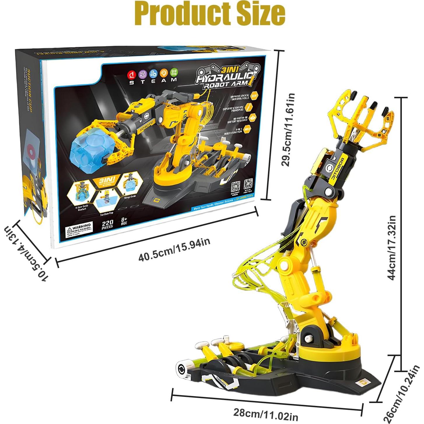 Kit de Brazo Robótico Hidráulico Tissting 3 en 1 para Niños