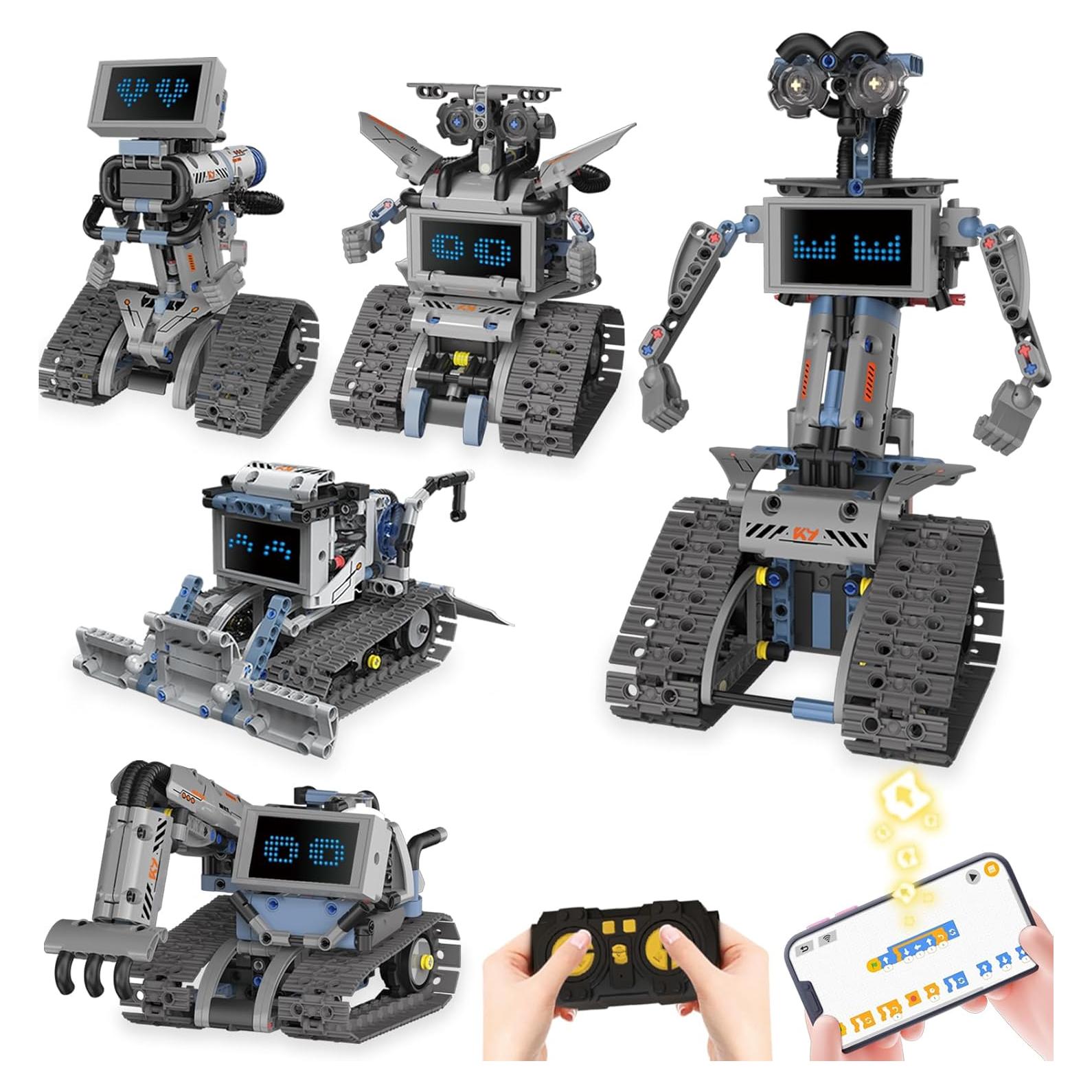 Kit de Construcción de Robots 5 en 1 Huasui para Niños 6-16 Años